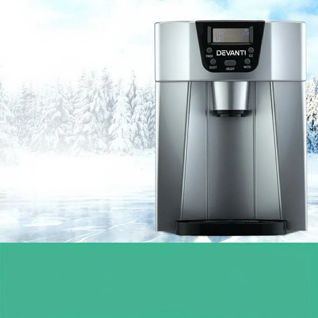 4 Devanti 12kg Ice Maker Machine with Water Dispenser - Silver, 4 of 8