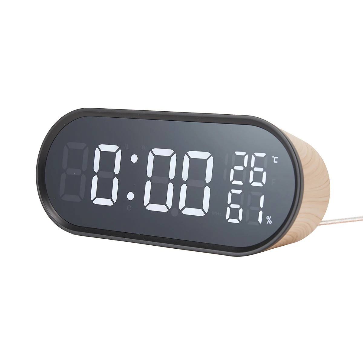 1 Clock Radio - Wood Look, 1 of 9