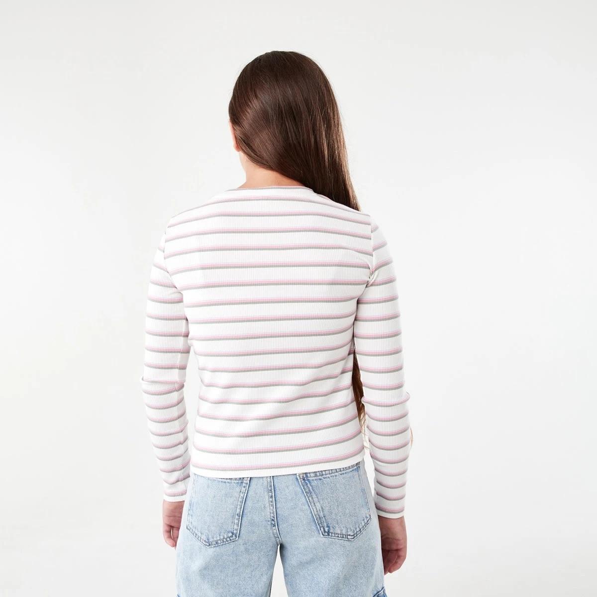 2 Long Sleeve Rib Top Stripe, 2 of 8