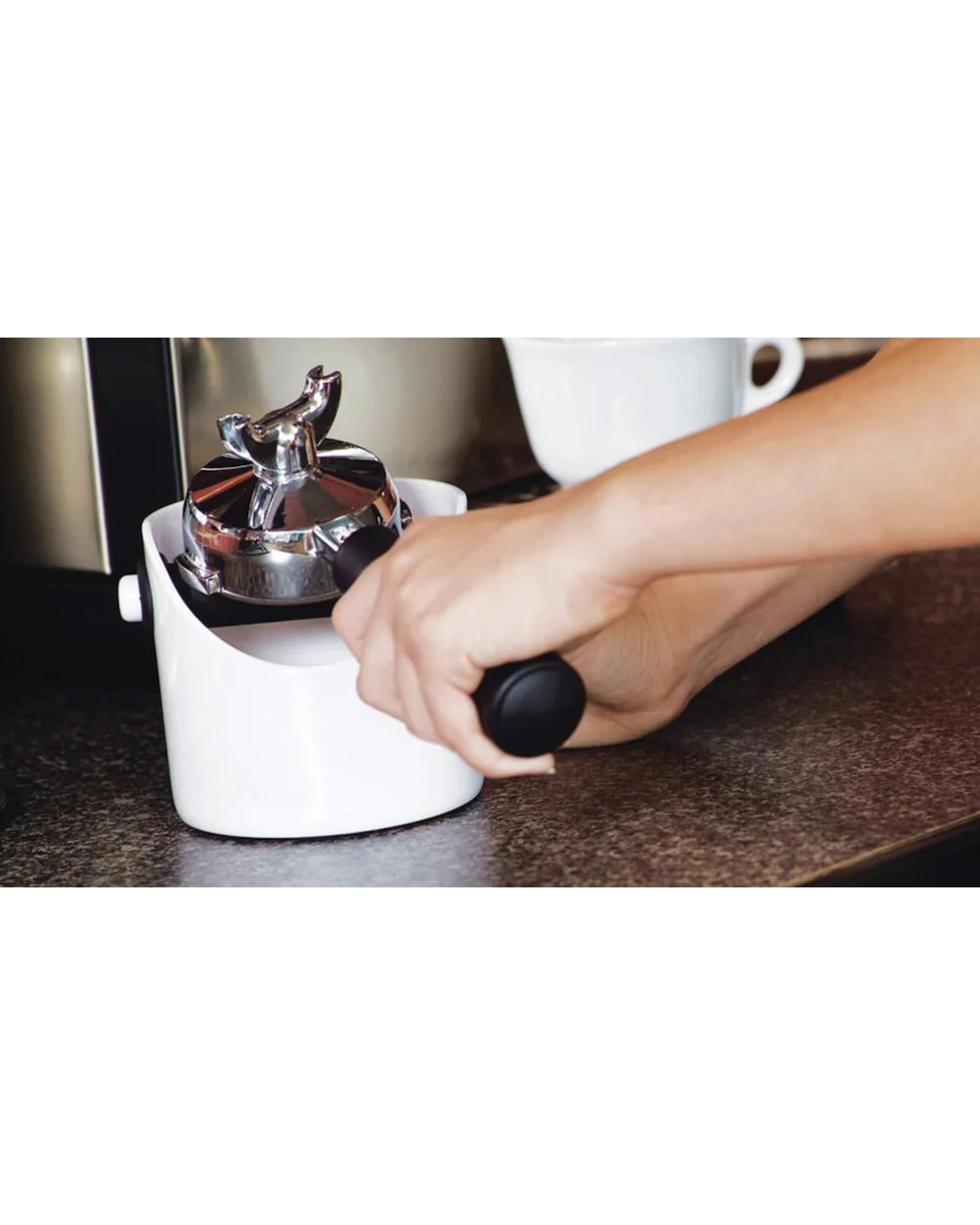 4 Grindenstein Coffee Knock Box Grinds Tamper Waste Bin  Black, 4 of 5