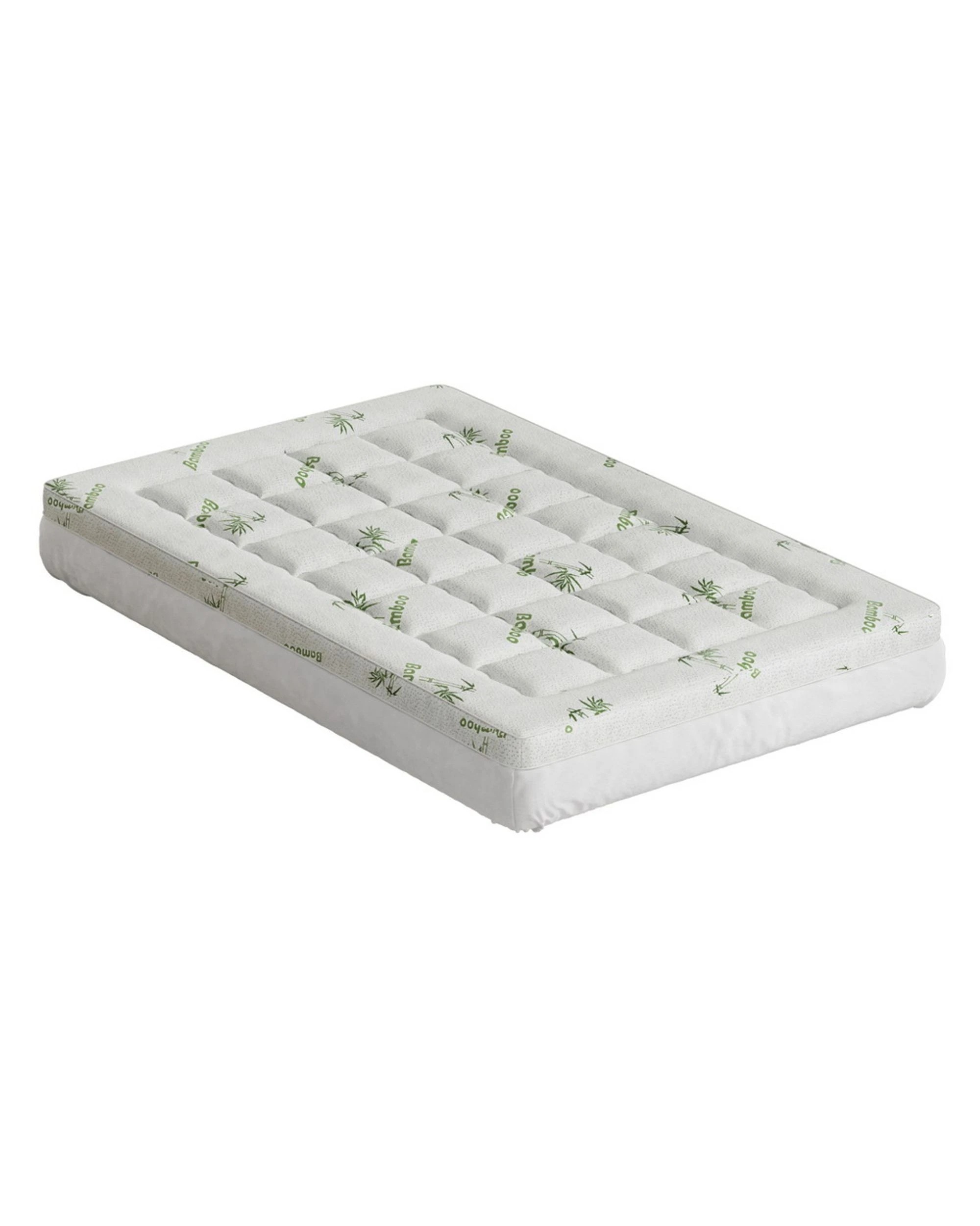 1 Giselle Bedding Mattress Topper Pillowtop Bamboo 7.5cm King Single
 - White, 1 of 5