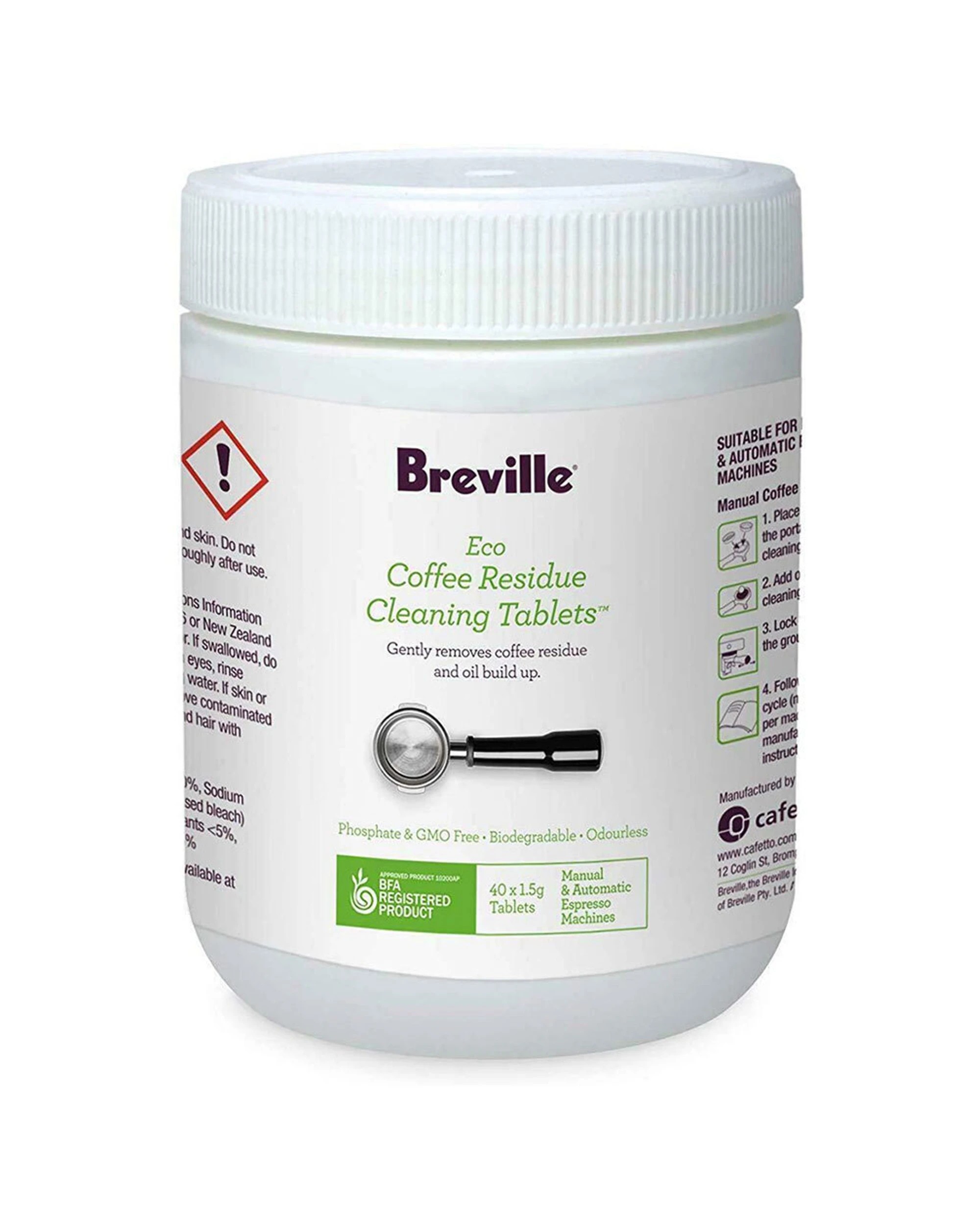 3 40pk Breville Eco Coffee Residue Cleaner Tablets F/ Auto/manual Espresso Machine
 - Clear, 3 of 3