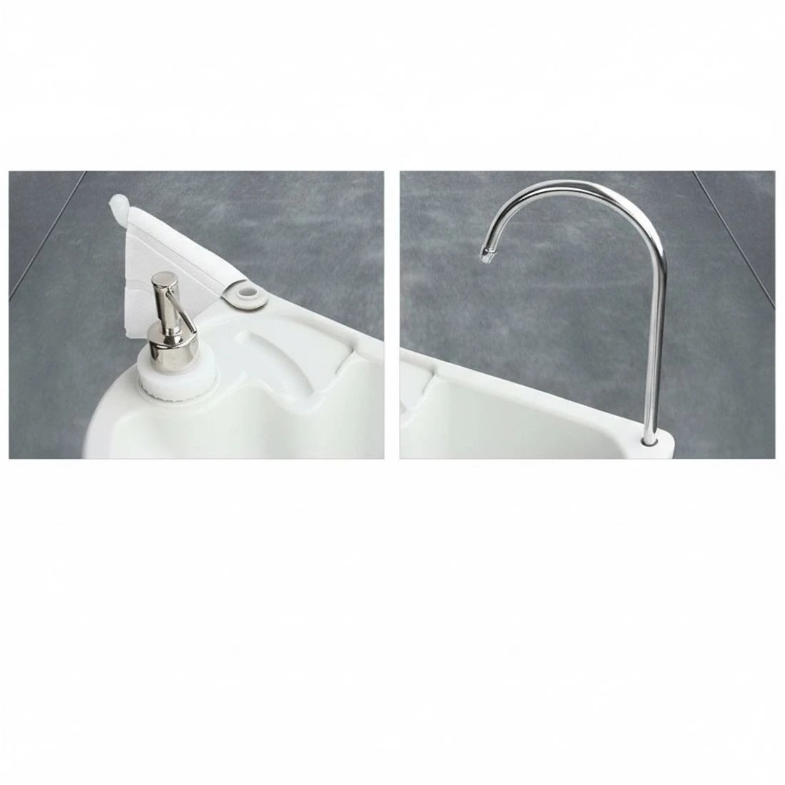 4 Weisshorn Camping Basin Portable Hand Wash Sink Stand 19L Capacity - Grey, 4 of 9