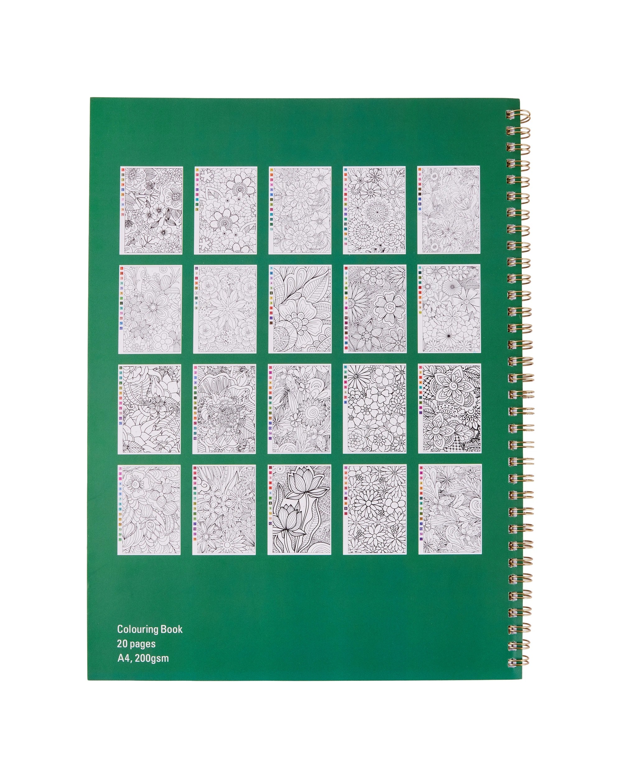 5 Colour By Number Set - Flowers, 5 of 6