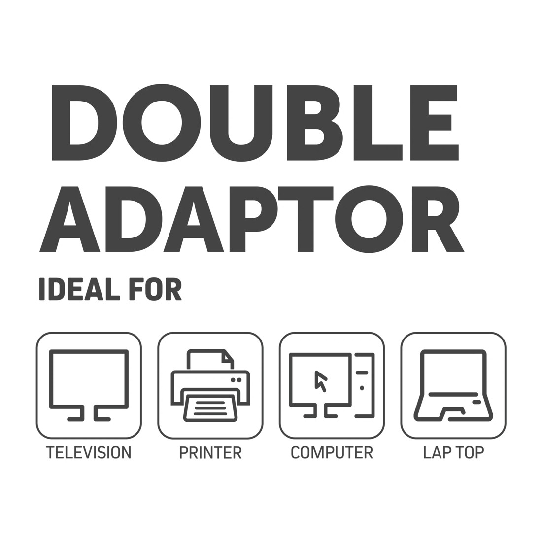 3 Arlec 2-Way Double Adaptor, 3 of 4