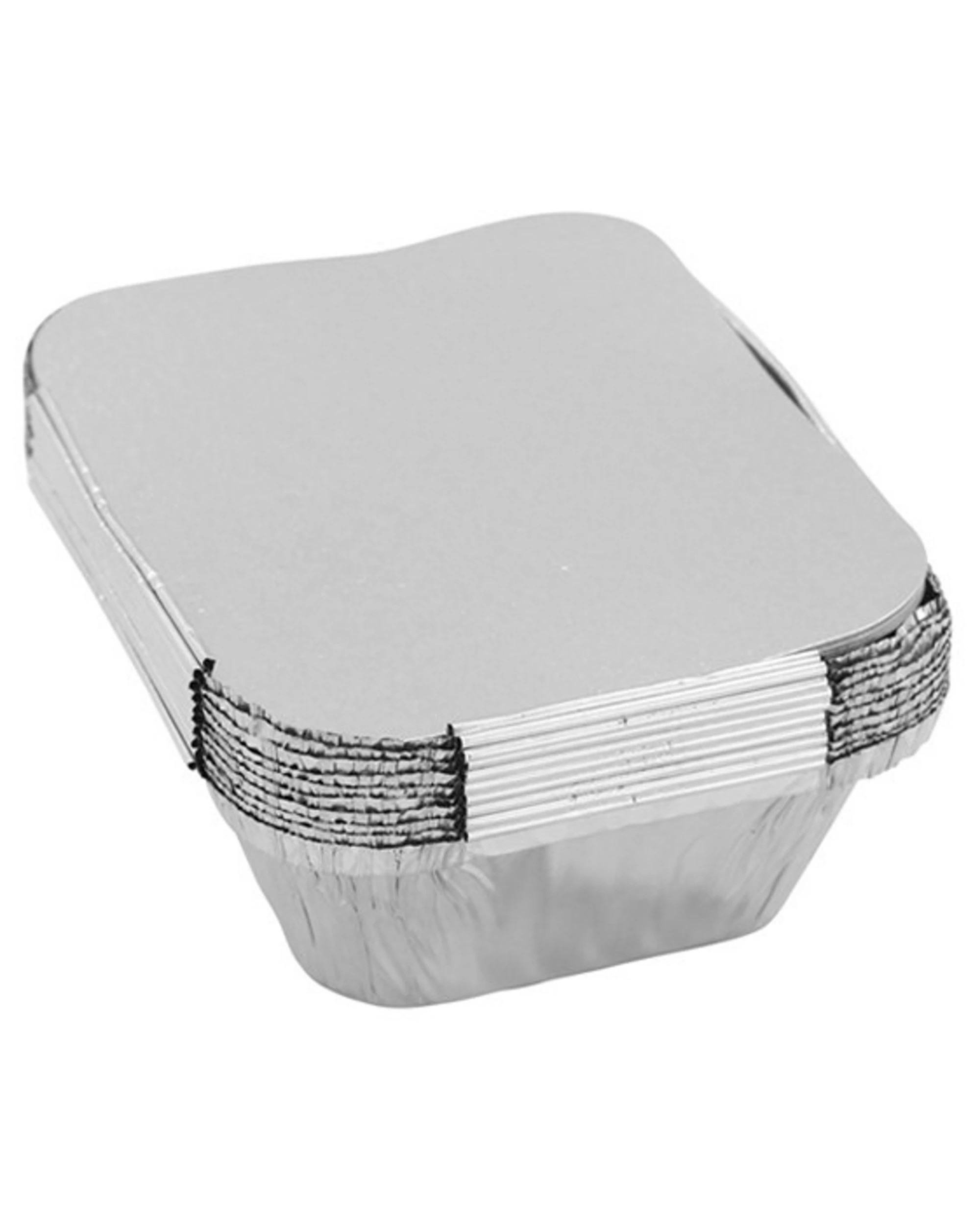 3 Lemon & Lime Small Foil Trays With Lids 15cm x 12cm x 4.5cm Pack of 10, 3 of 4