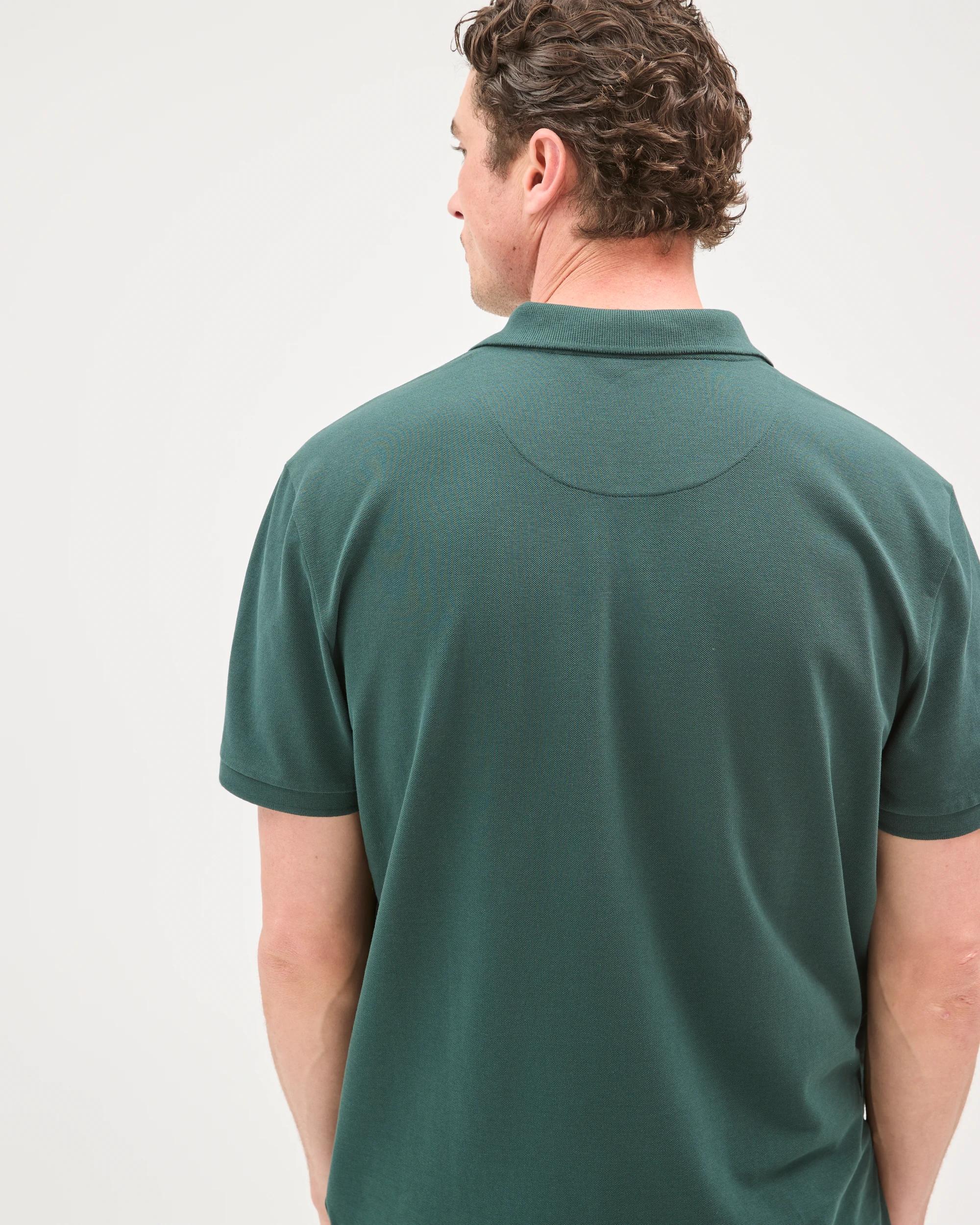 6 Target Man Australian Cotton Short Sleeve Polo Top HUNTER GREEN, 6 of 6