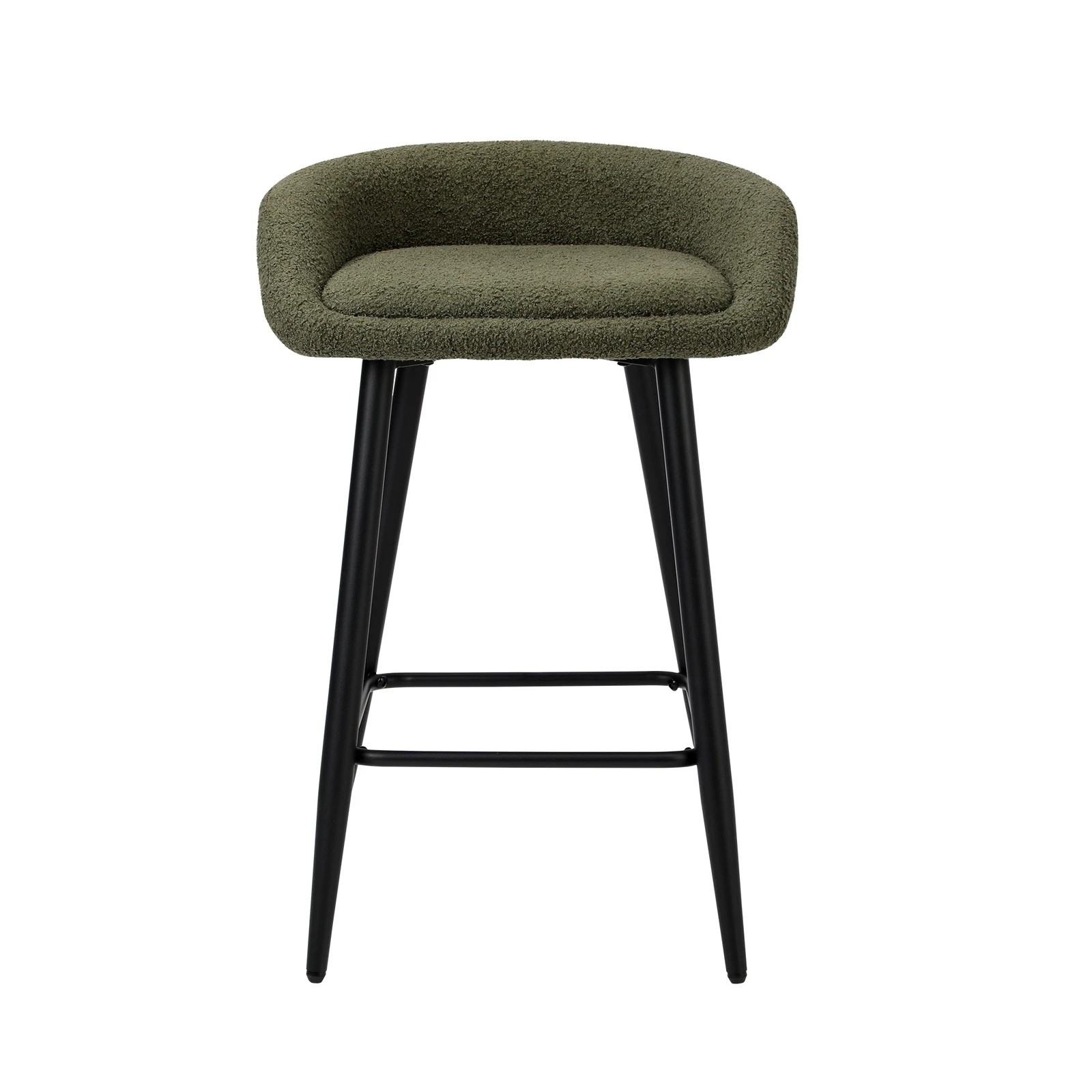 6 Oikiture Bar Stools Set Of 4 Kitchen Dining Chairs Counter Stools Boucle
 - Green, 6 of 10