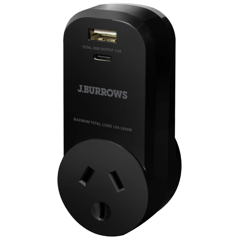 1 J.Burrows Outbound Travel Adaptor 2-USB USA, 1 of 3