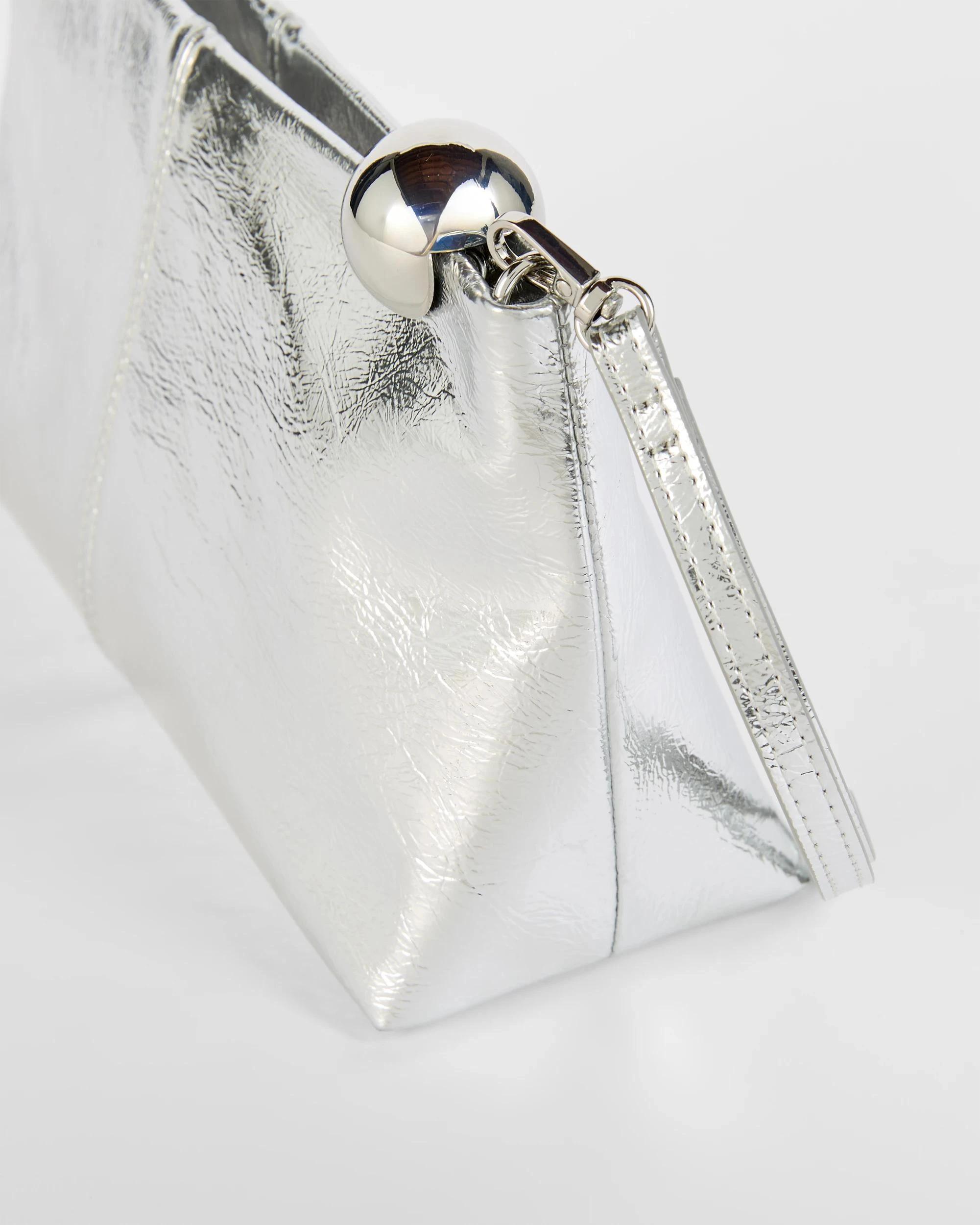 2 Target PU Soft Clutch Bag SILVER, 2 of 4