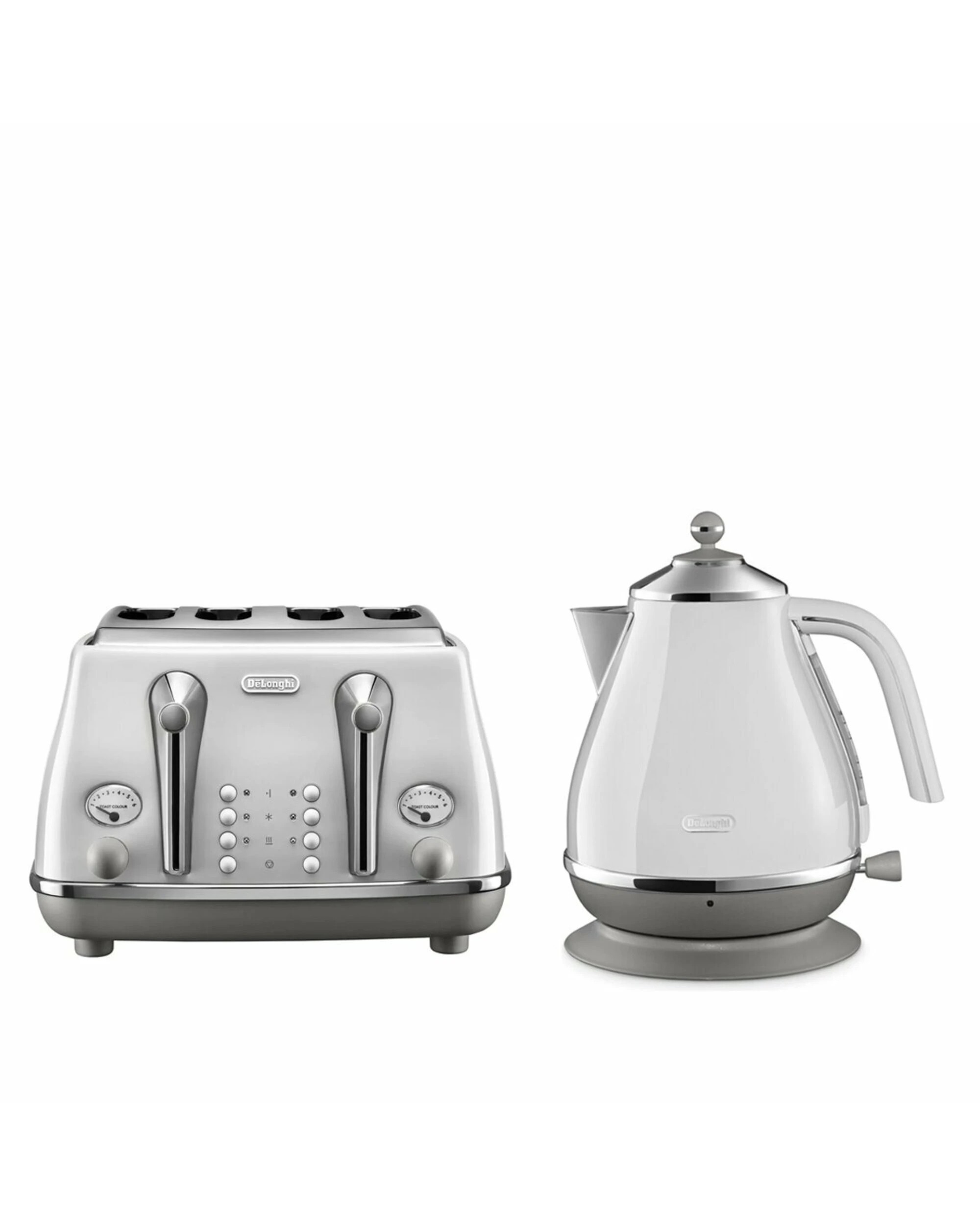 1 De'Longhi Icona Capitals Kettle and Four Slice Toaster Breakfast Pack, 1 of 3