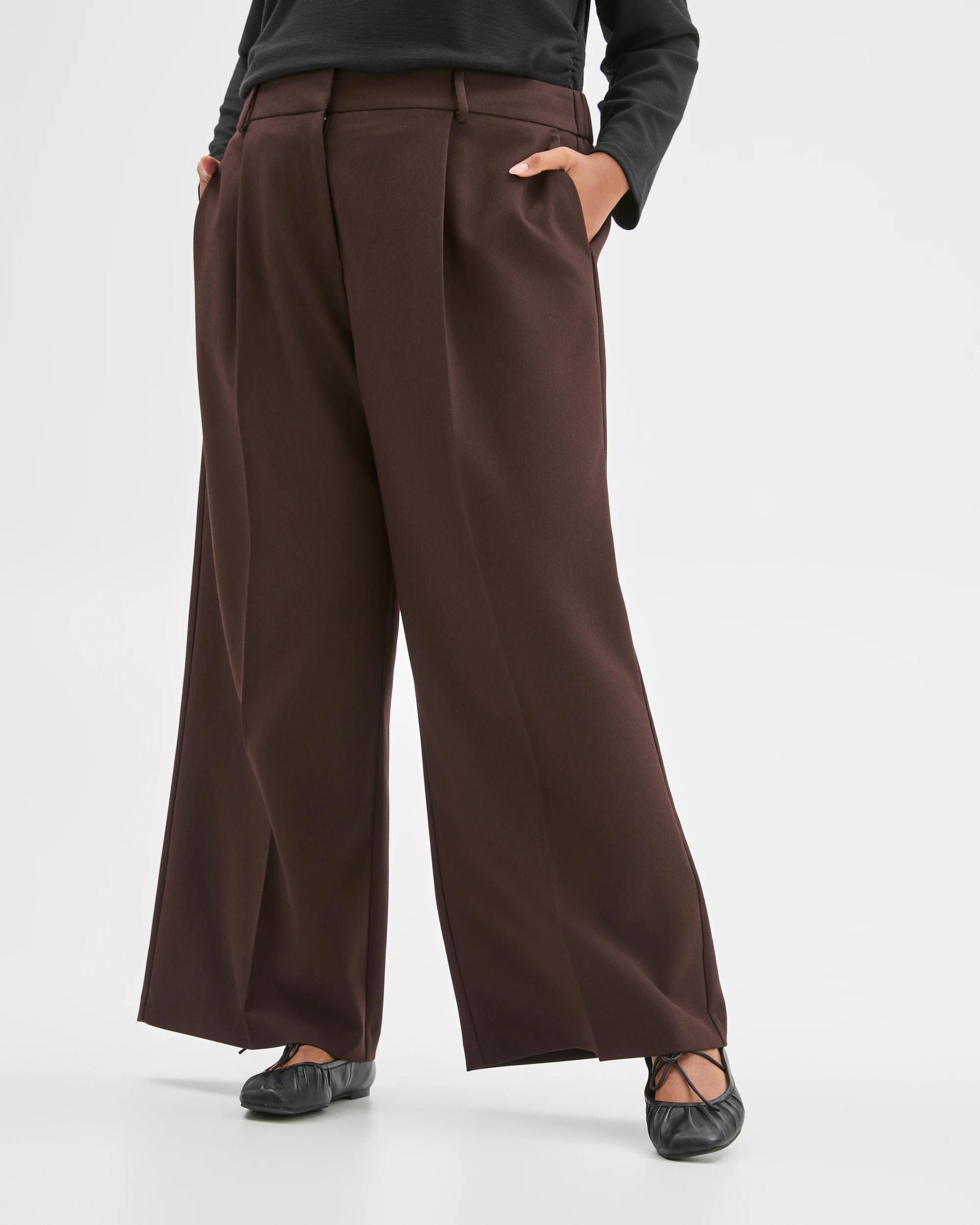 2 Target Curve Plus Size Wide Leg Pants BRUNETTE, 2 of 6