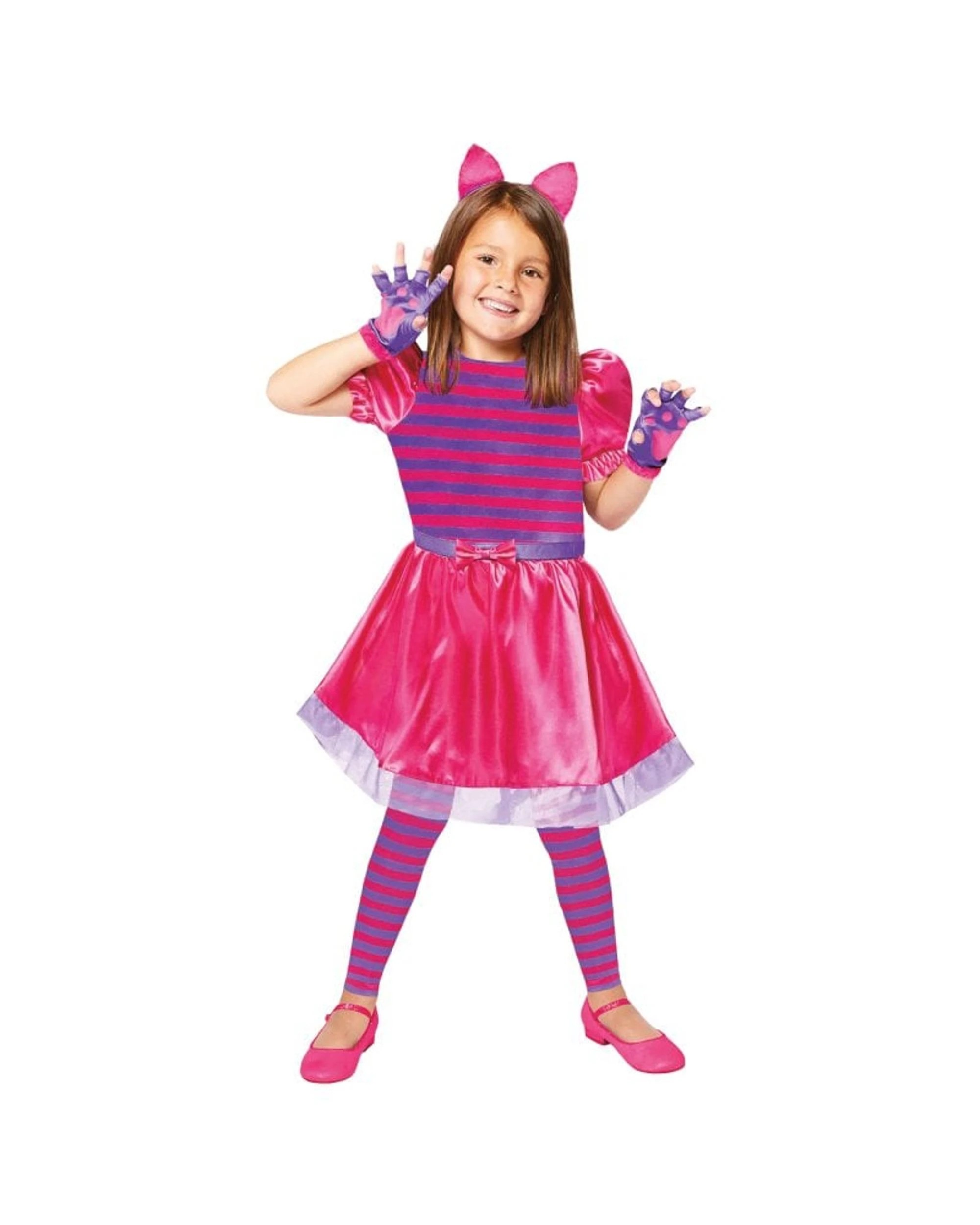 1 Alice's Adventures in Wonderland Cheshire Cat Girls Costume Size 6-8 Years, 1 of 2