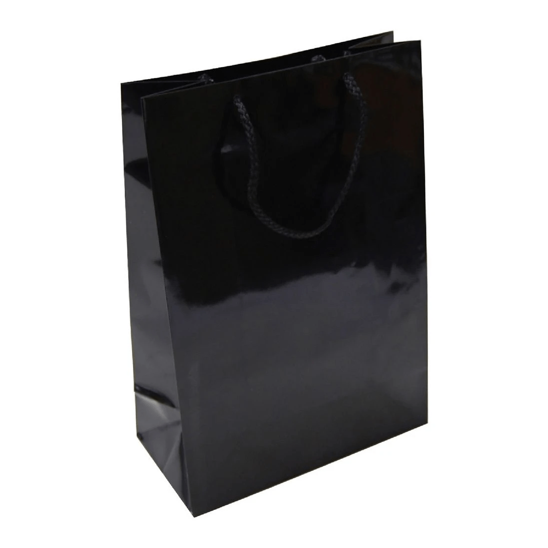 1 J.Burrows Carry Bags Medium Black Glossy 120 Pack, 1 of 1