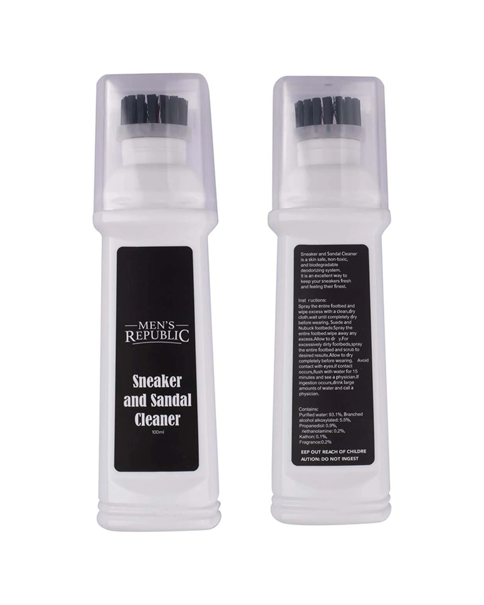 5 Mens Republic 3Pc Sneaker And Sandal Cleaner Kit Carry Bag Plastic Wood Fabric Kit Set - Multi, 5 of 8