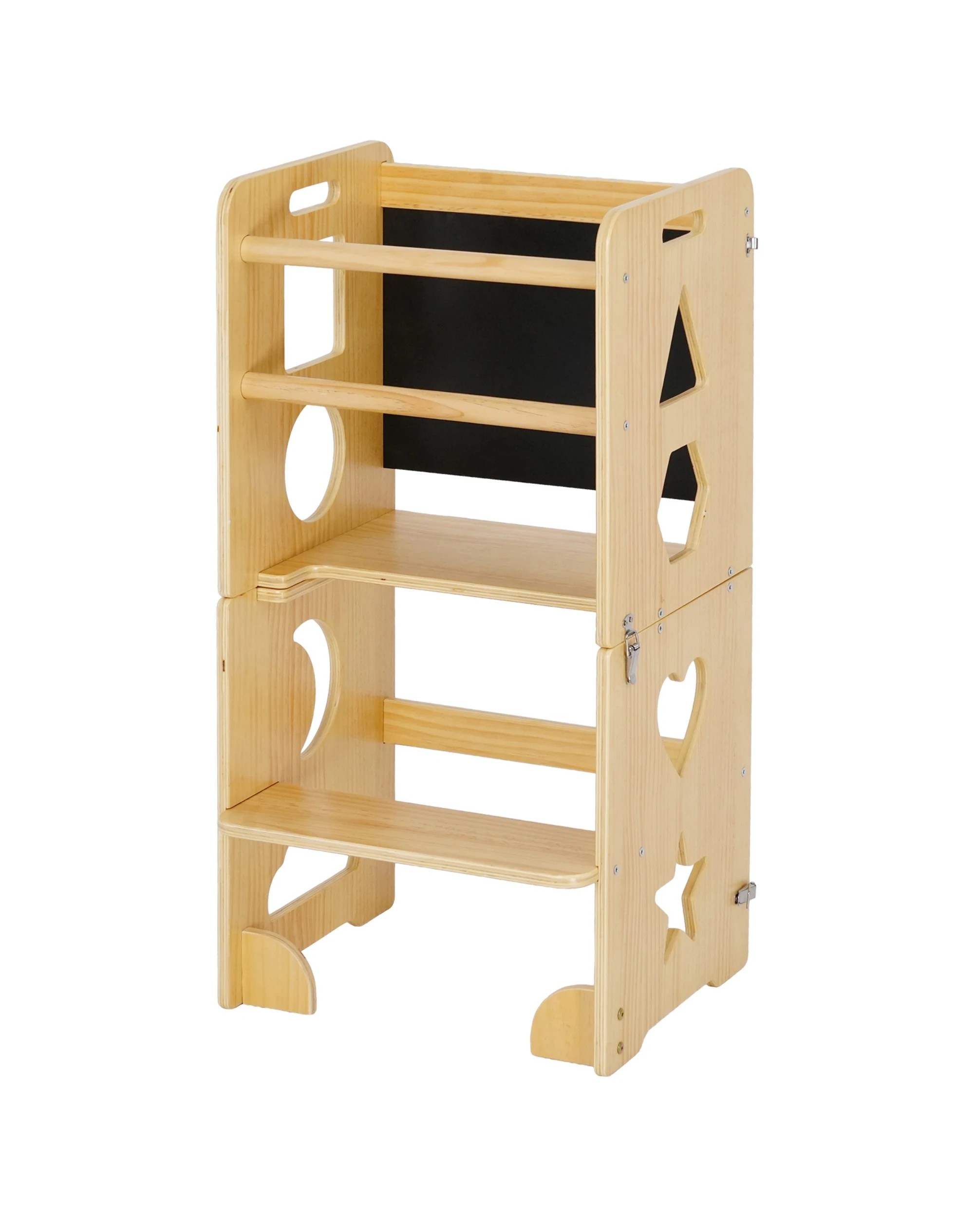 4 Advwin 3-in-1 Toddler Kitchen Step Stool Foldable Learning Tower Wooden, 4 of 10