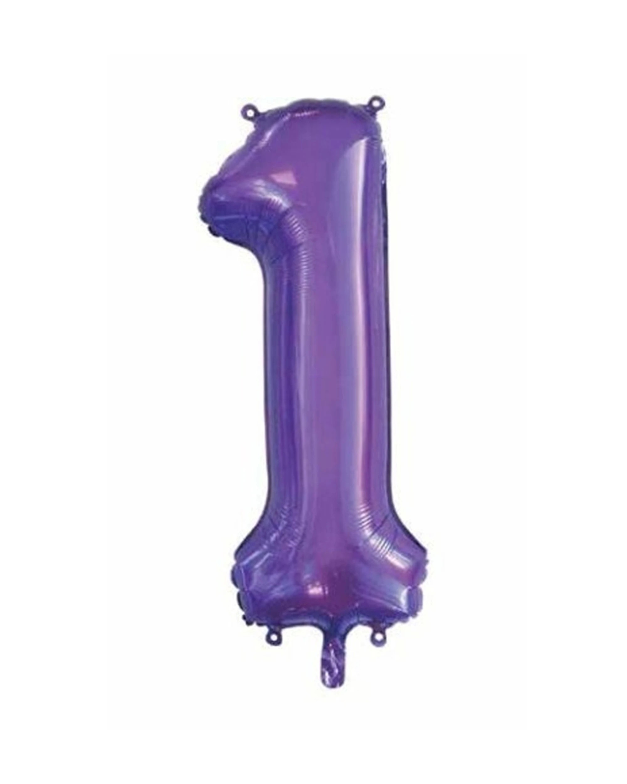 1 Alpen Decrotex Foil Balloon Number 1 Party Decoration 34 Inches - Purple, 1 of 1