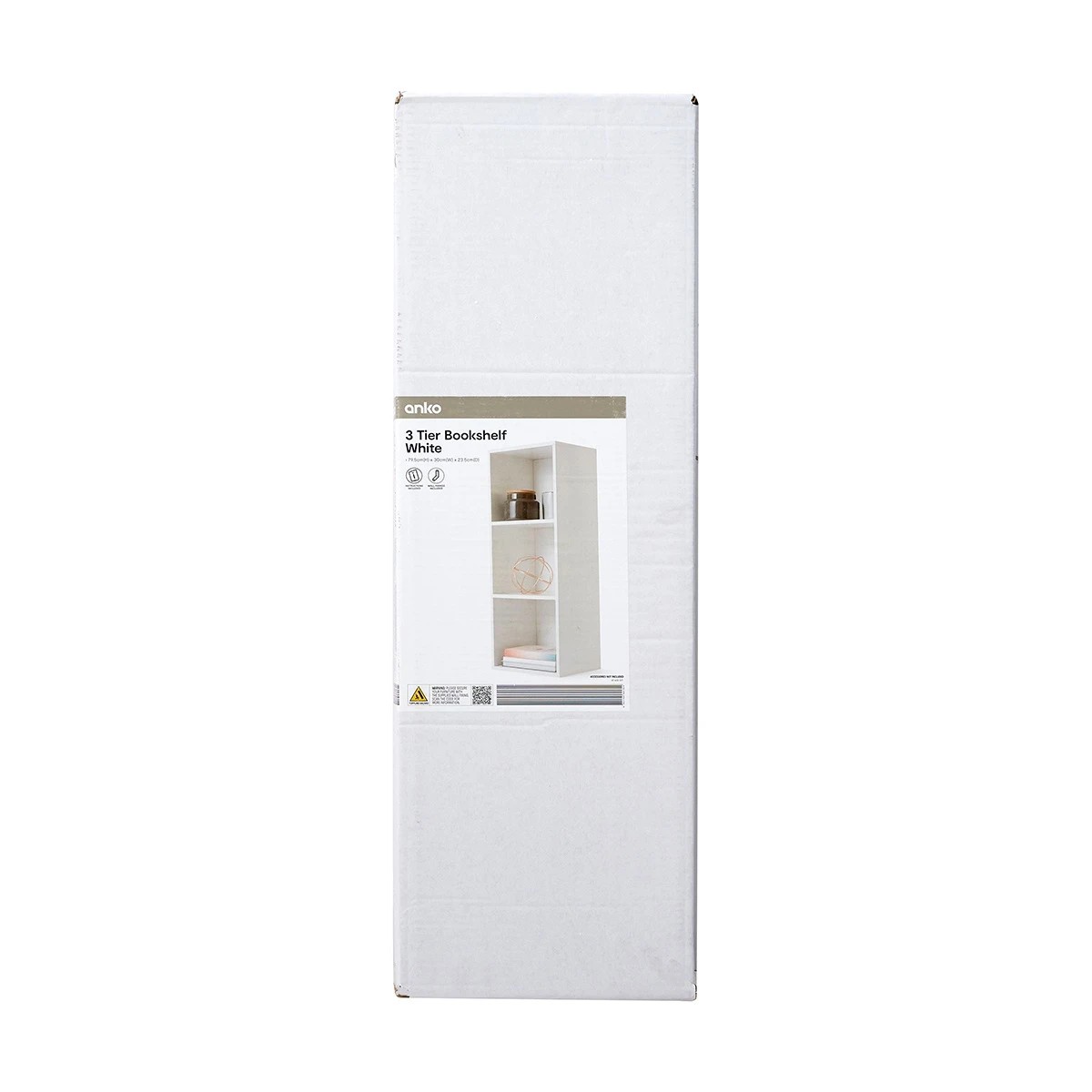 8 3 Tier Bookshelf White, 8 of 11