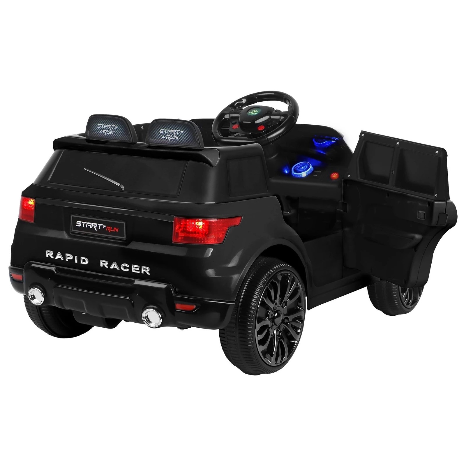 6 Alfordson Kids Ride On Car 12V Eletric Motor Remote Car Toy MP3 LED Light - Black, 6 of 10