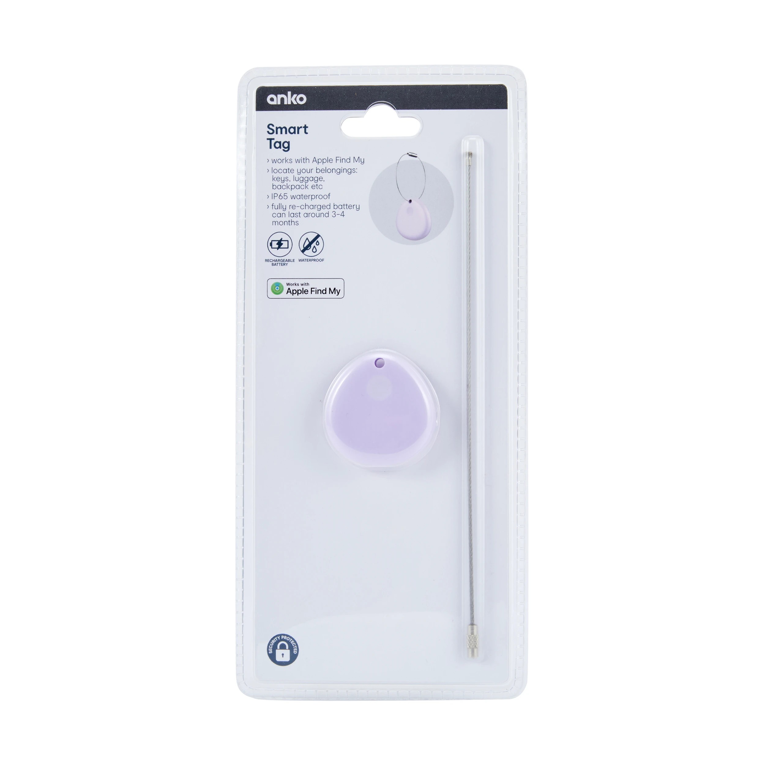 2 Smart Tag Type-C Lilac - Compatible with Apple Find My (iOS only), 2 of 4