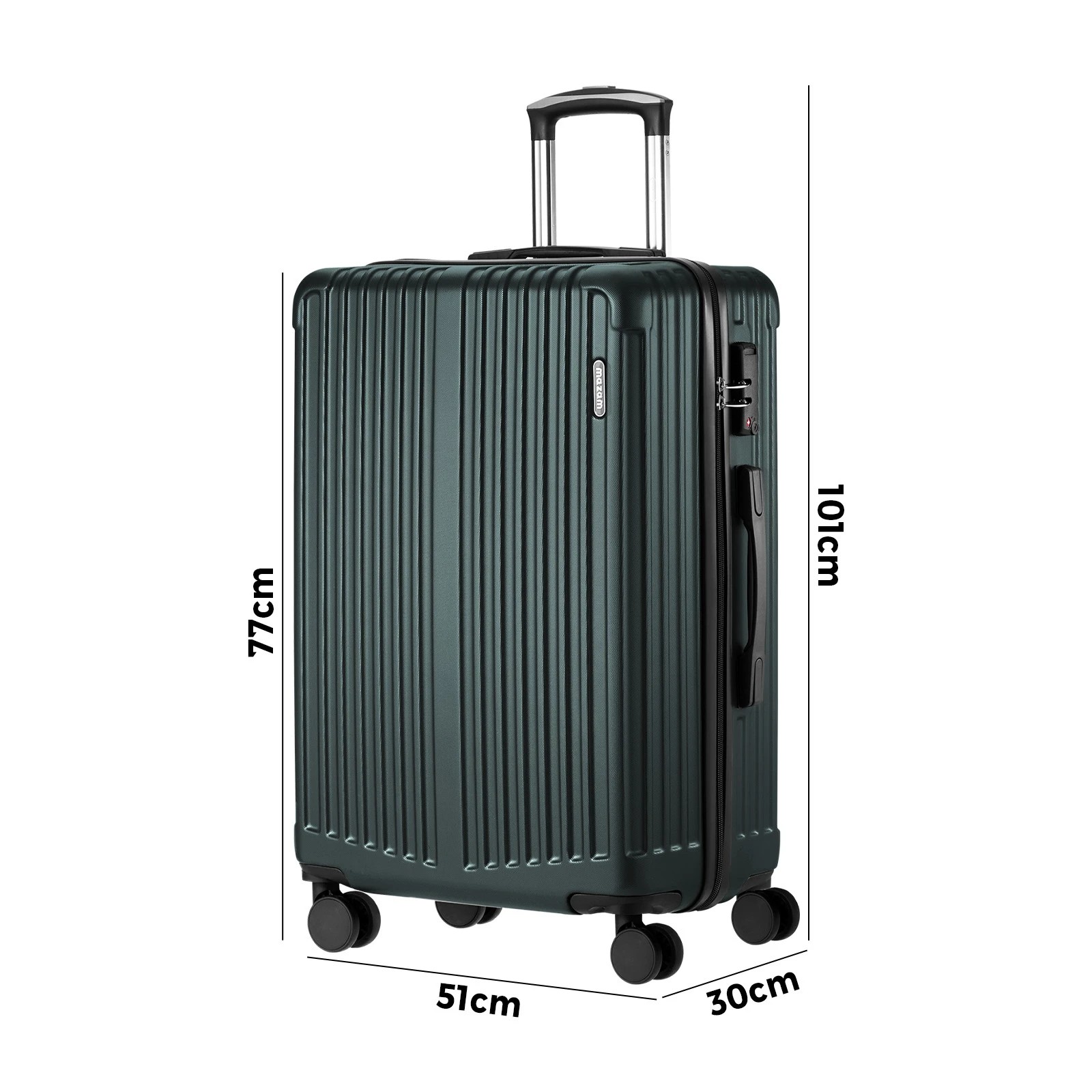 2 Mazam 28" Luggage Suitcase TSA Lock  ABS Case - Green, 2 of 9