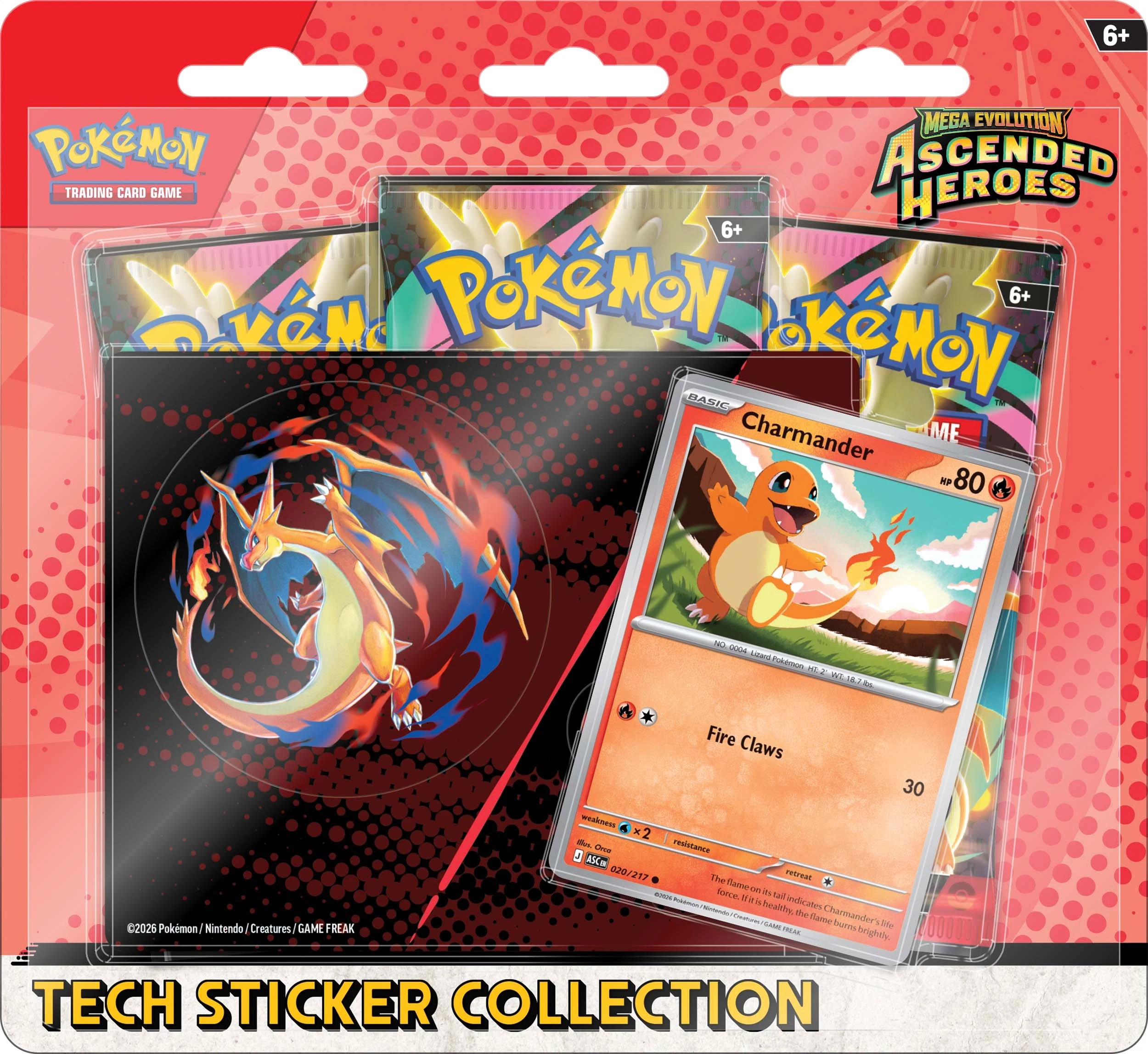 2 Pokemon Trading Card Game: Mega Evolution Ascended Heroes Tech Sticker Collection - Assorted, 2 of 6