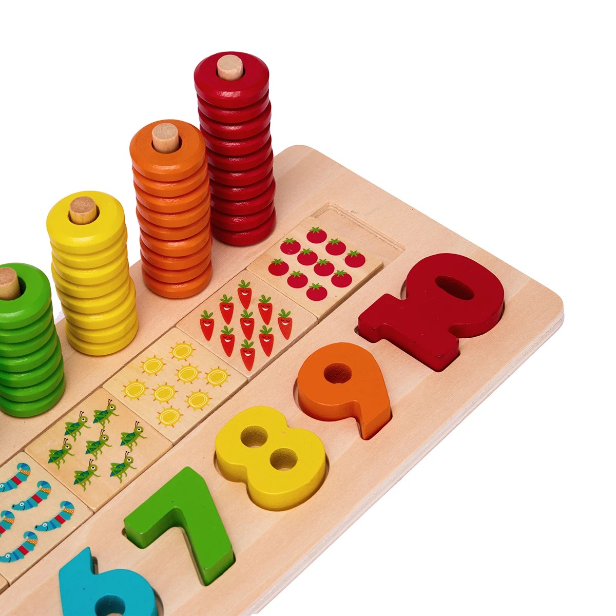5 Wooden Stack & Count Learning Set, 5 of 10