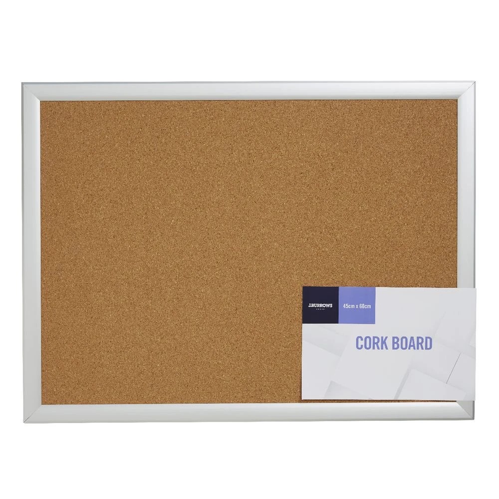 2 J.Burrows Aluminium Frame Corkboard 600 x 450mm, 2 of 2