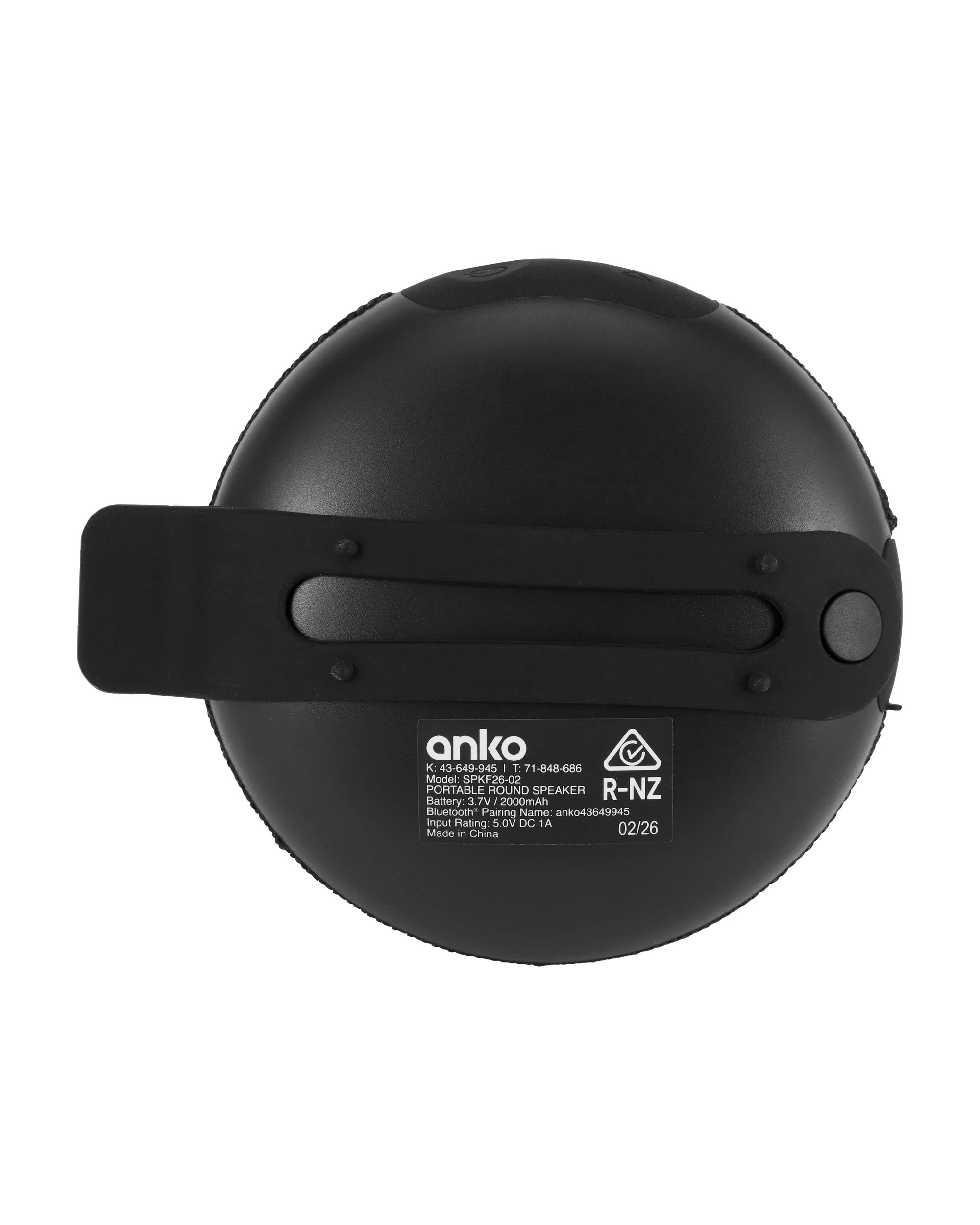 4 Portable Round Speaker - Black, 4 of 9