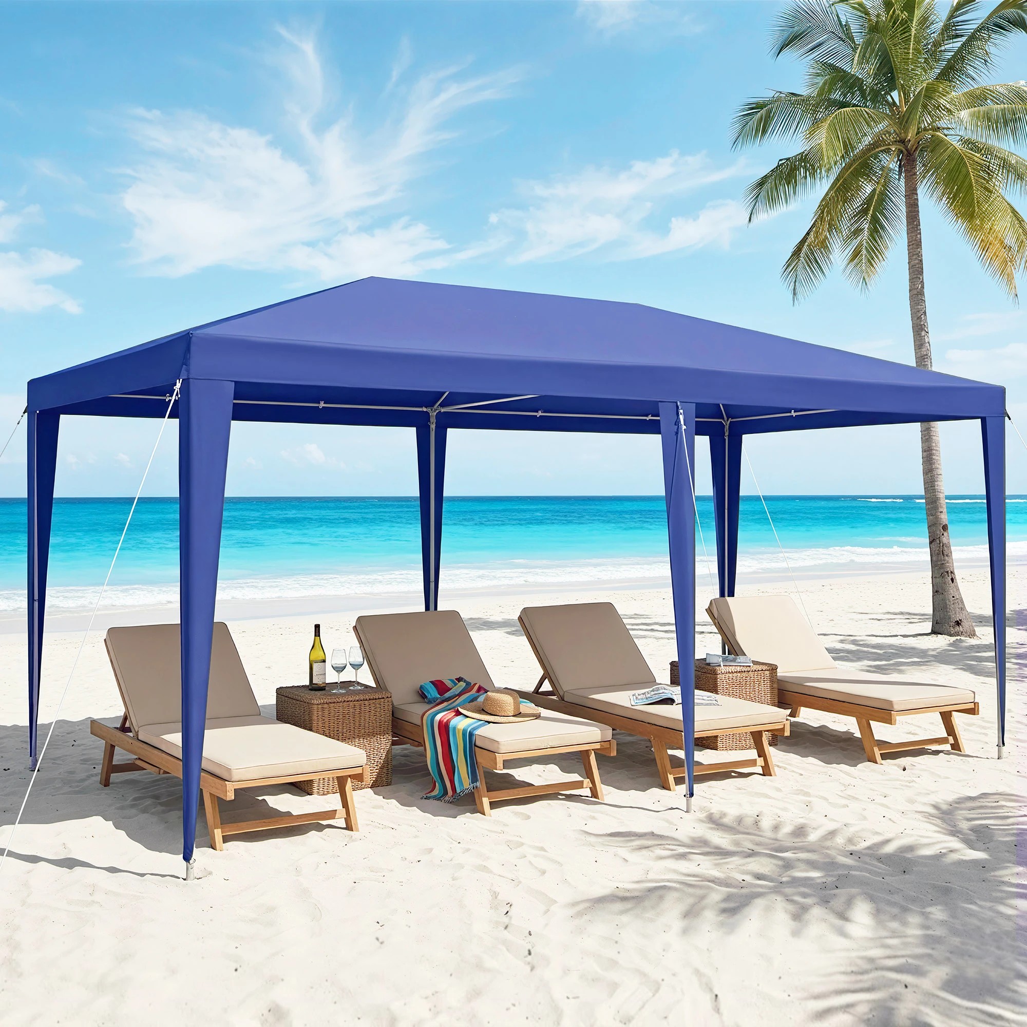 5 Instahut 3x6m Gazebo Outdoor Party Tent Marquee - Blue, 5 of 9
