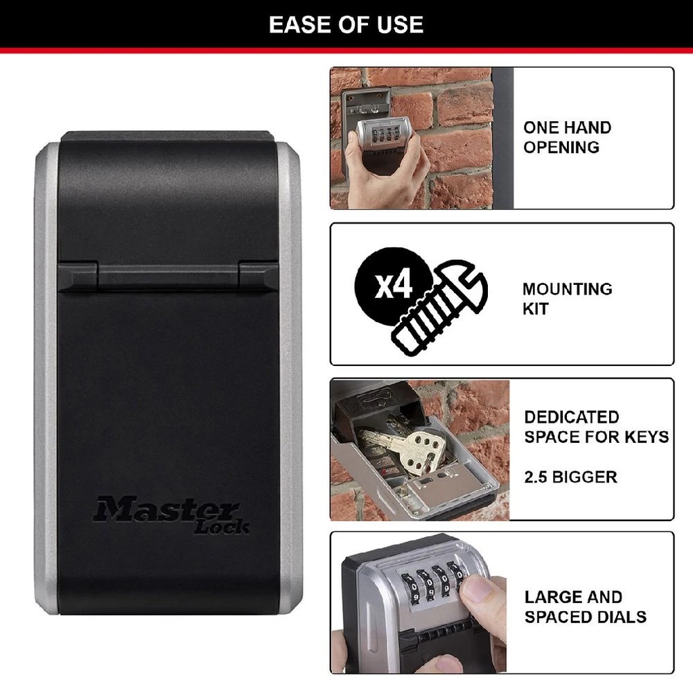 3 Master Lock Next Gen Wall Mount Key Safe, 3 of 10