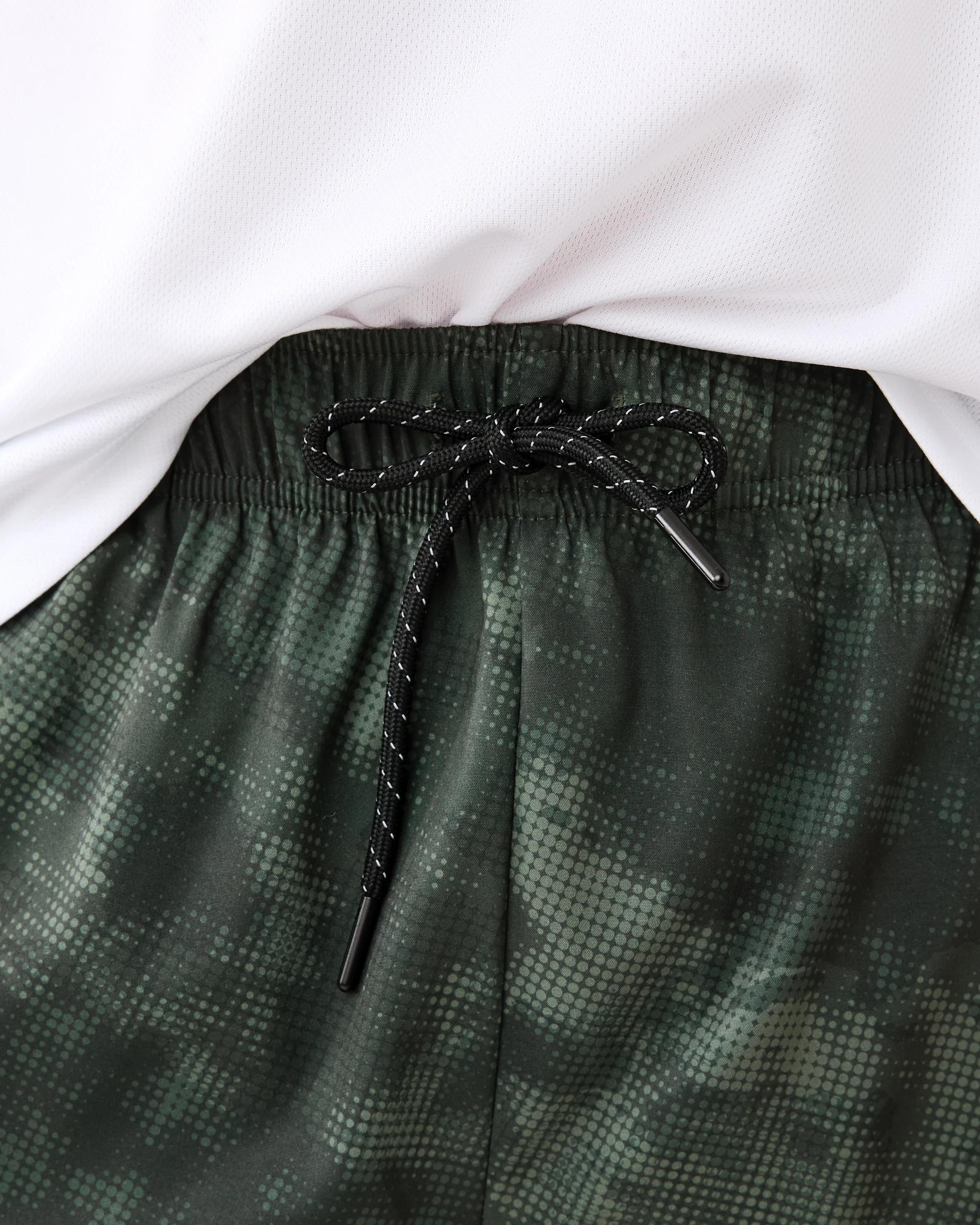 4 Active Mens Movement Print Shorts Dcamo Grn, 4 of 7