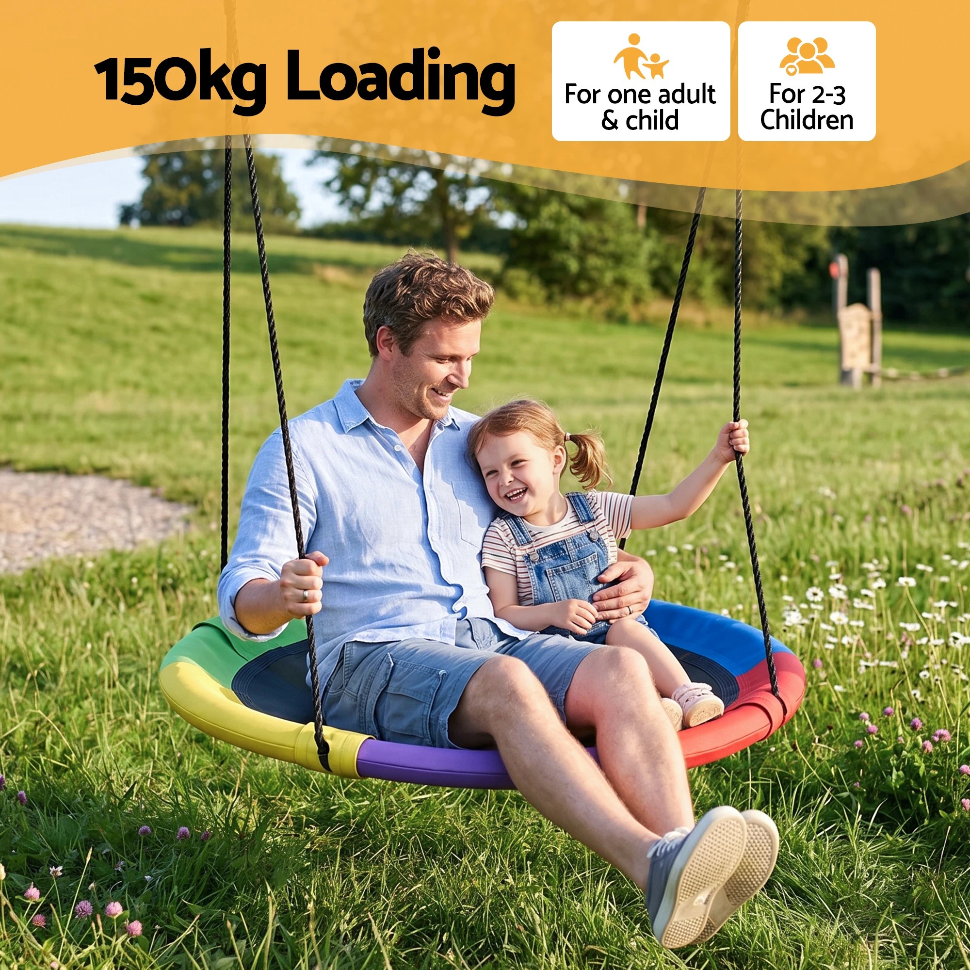 5 Gardeon Tree Swing Hammock 100cm for Backyard Porch Outside Playground - Multi, 5 of 8