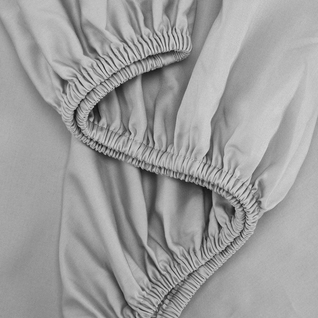 3 500 Thread Count Australian Grown Cotton Fitted Sheet - Queen Bed, Silver, 3 of 4