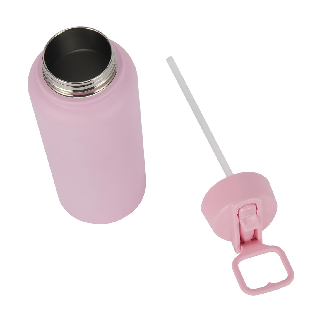 3 960ml Pink Double Wall Insulated Cylinder Drink Bottle, 3 of 4