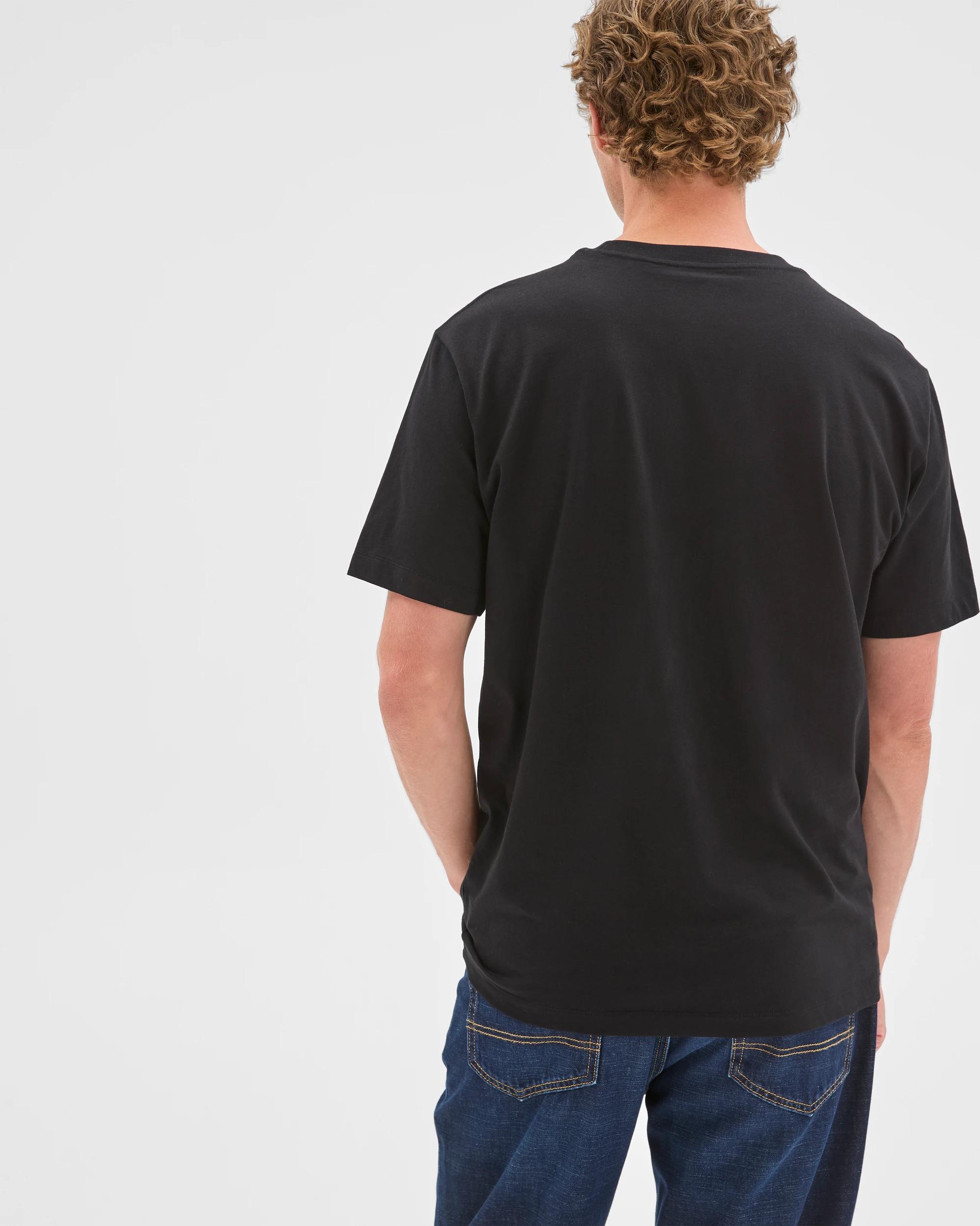 6 Target Man Australian Cotton Frequency Print T-Shirt BLACK, 6 of 6