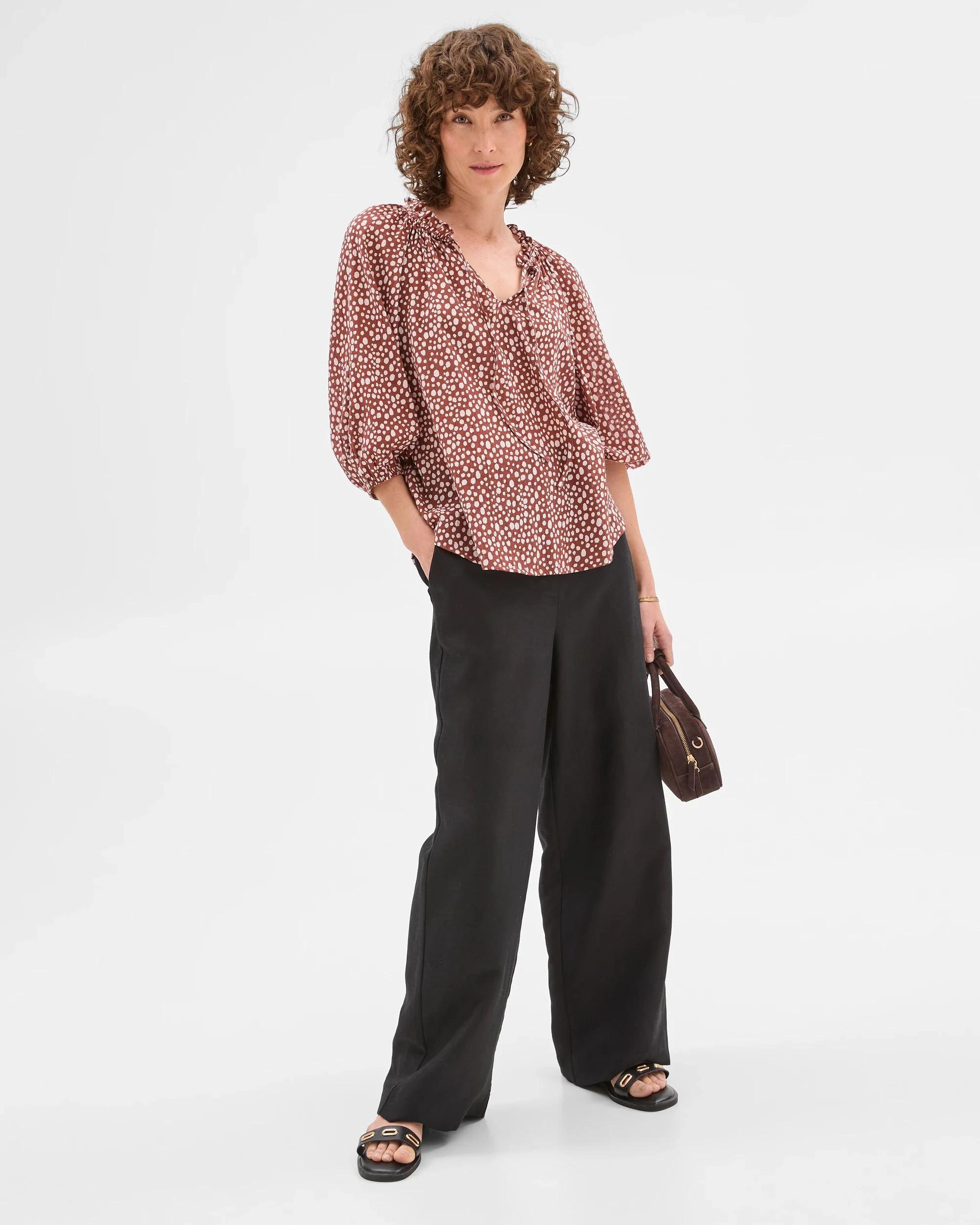 6 Target Dallas Easy Tie Blouse SCATTER SPOT, 6 of 6