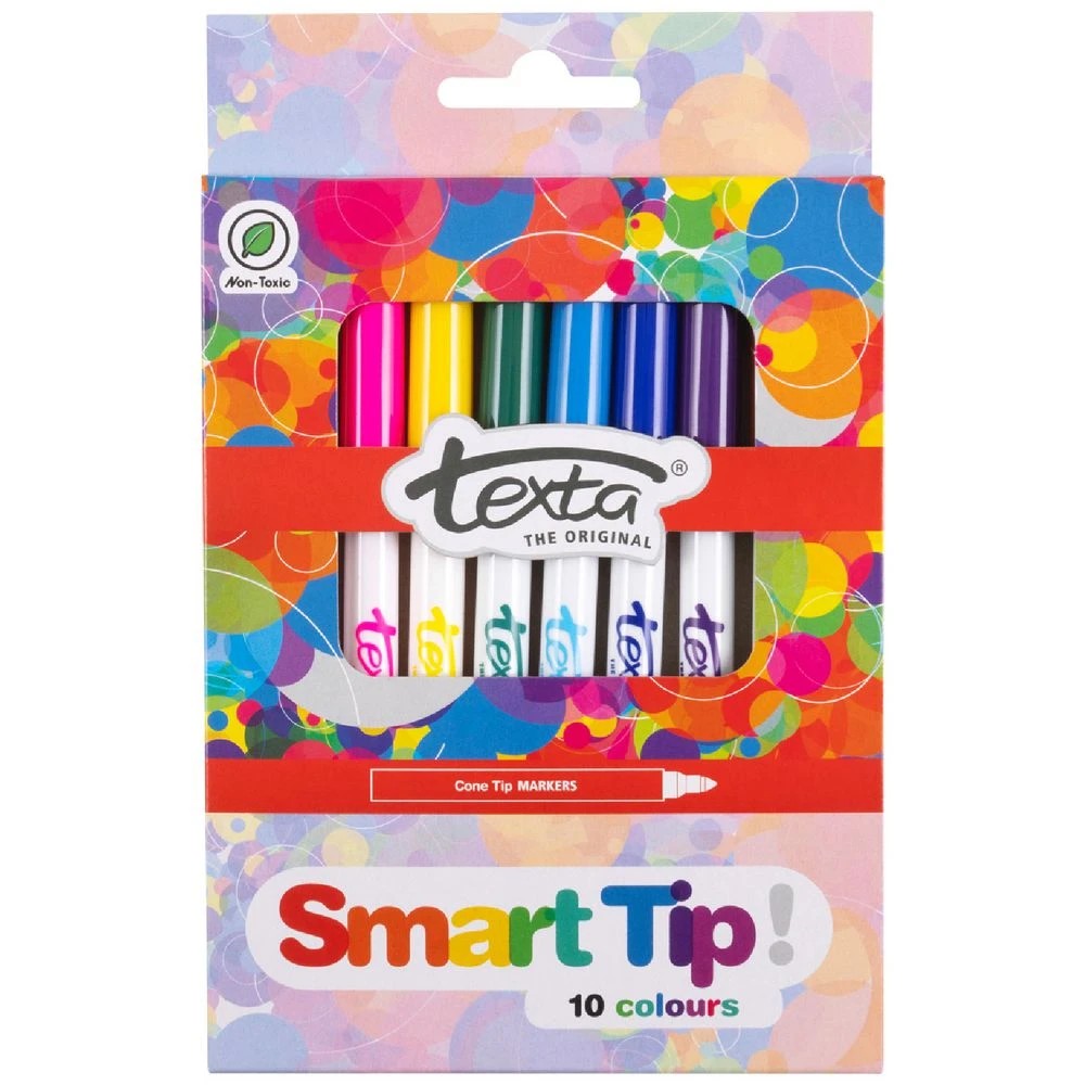 2 Texta Smarttip Coloured Markers Assorted 10 Pack, 2 of 6