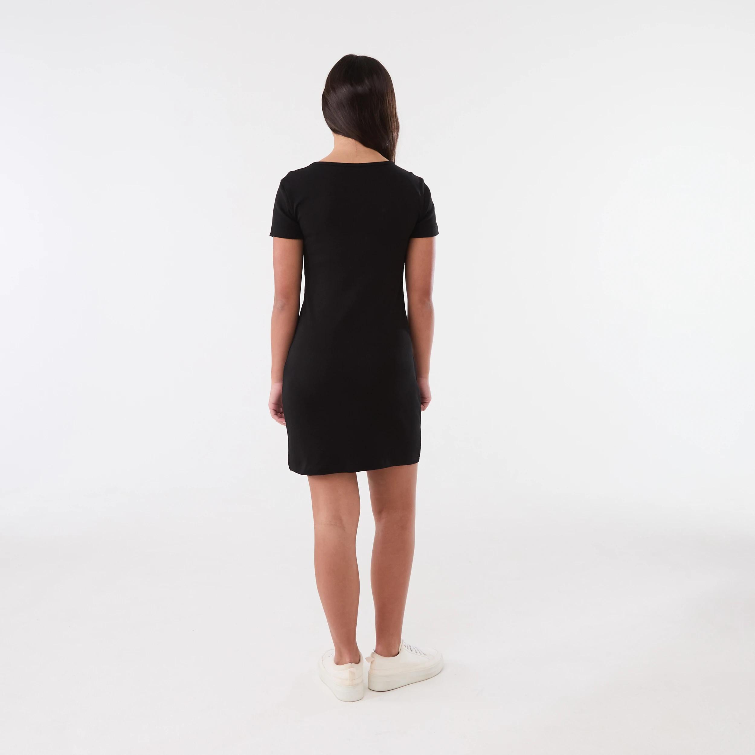 2 Short Sleeve Rib Dress TRIO BUTTERFLIES BLACK, 2 of 4