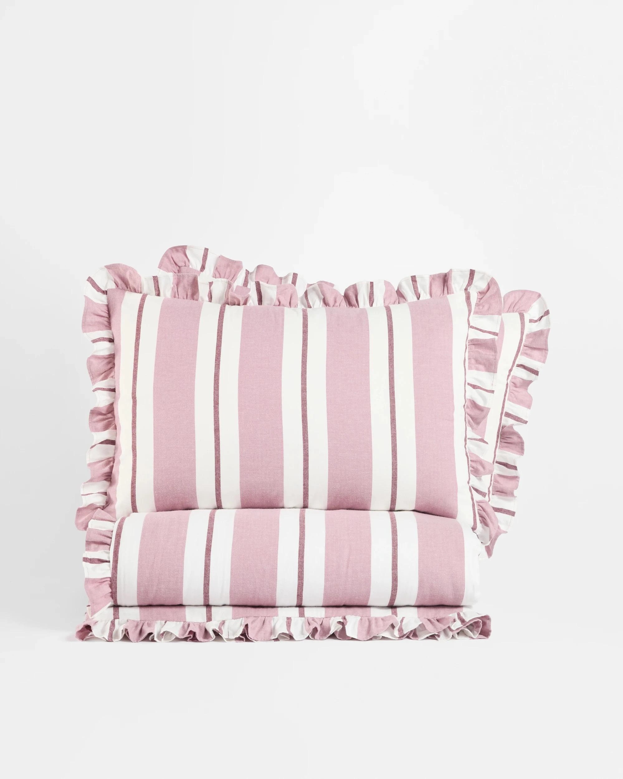 3 Target Peyton Australian Cotton Herringbone Stripe Quilt Cover Set - Queen Bed - Pink, 3 of 8