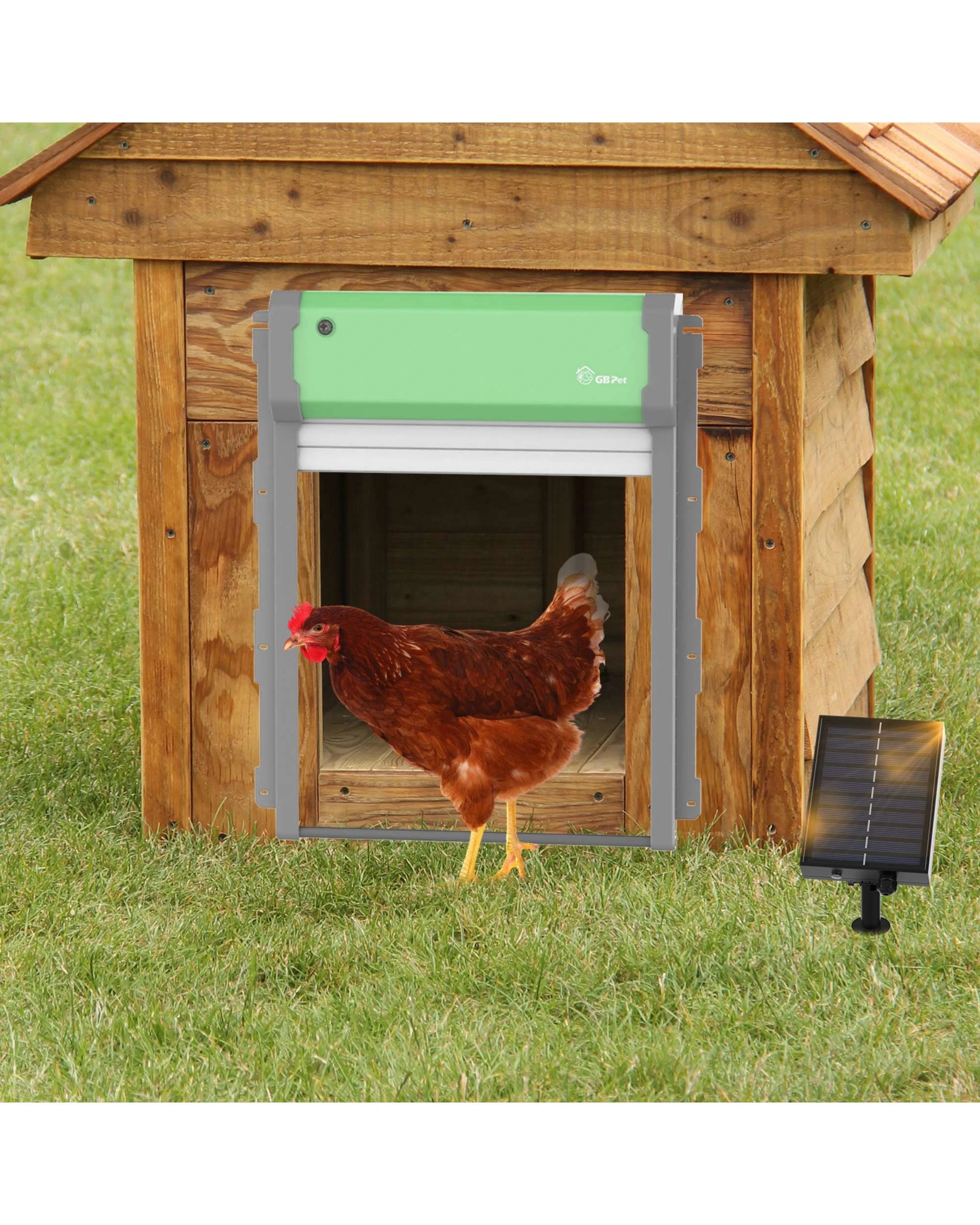 2 Advwin Automatic Chicken Coop Door Remote Control Solar Power, 2 of 7
