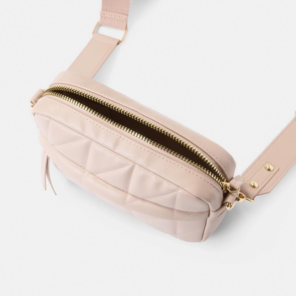 4 Quilted Crossbody Bag BUFF PINK, 4 of 5