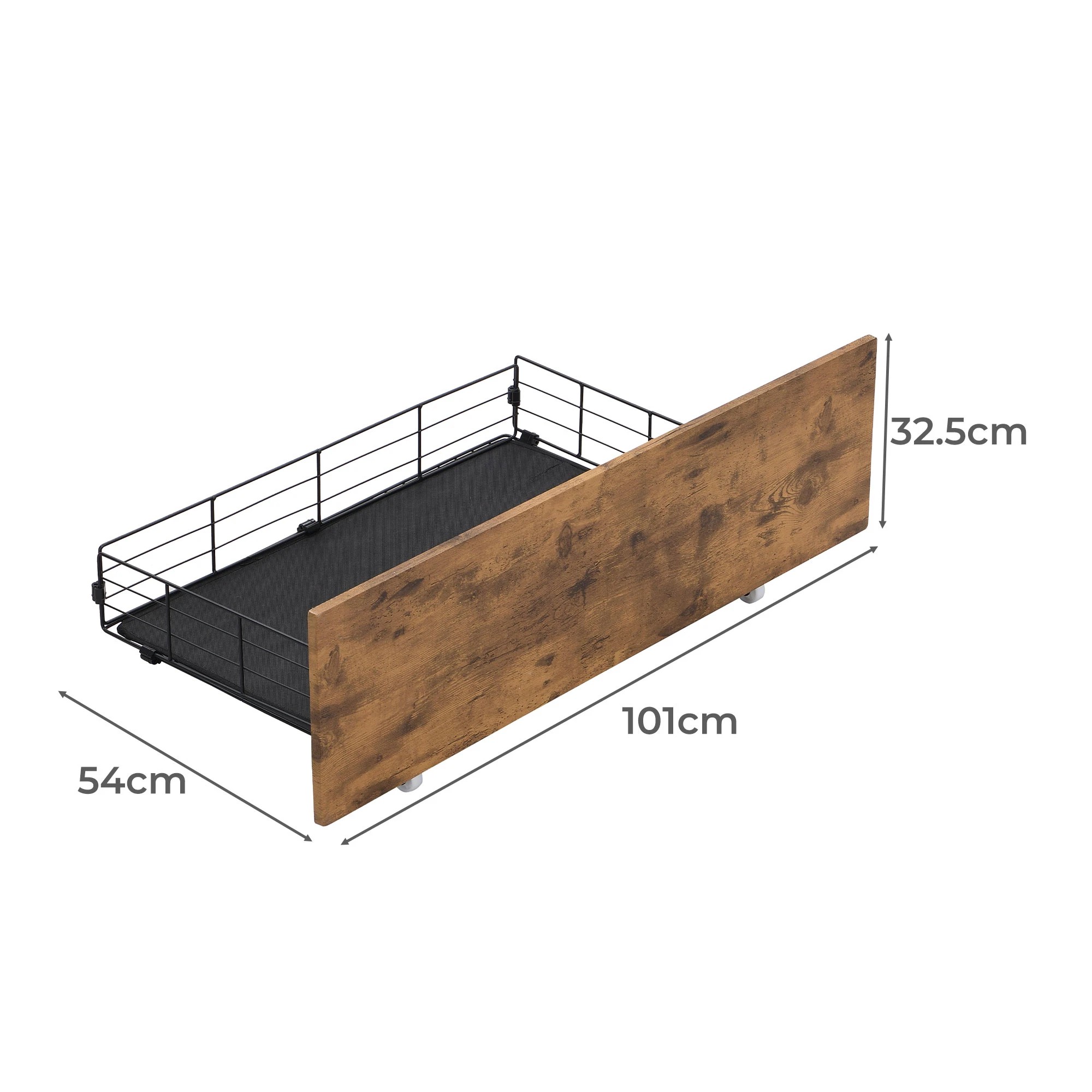 3 Levede 4pcs Queen Size Drawers in Wooden Brown Colour, 3 of 6