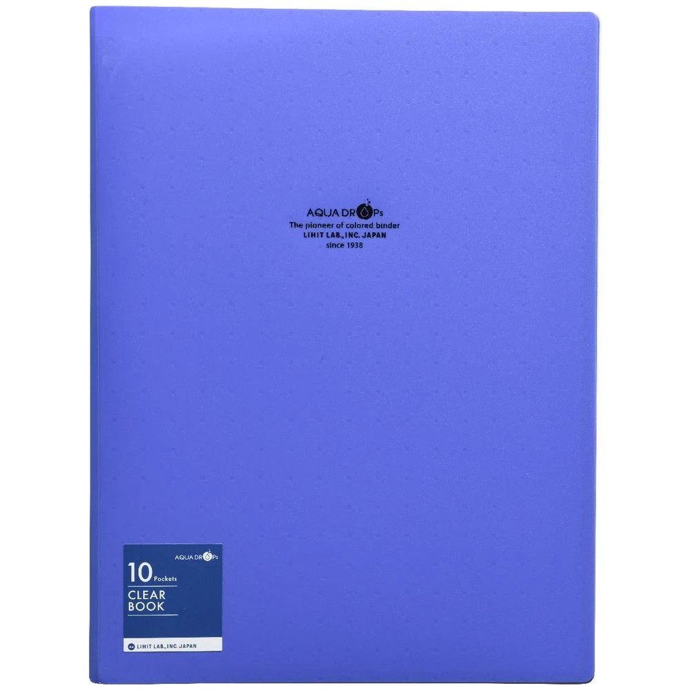 2 Aqua Drops Display Book A4 10 Pockets Vivid Blue, 2 of 4