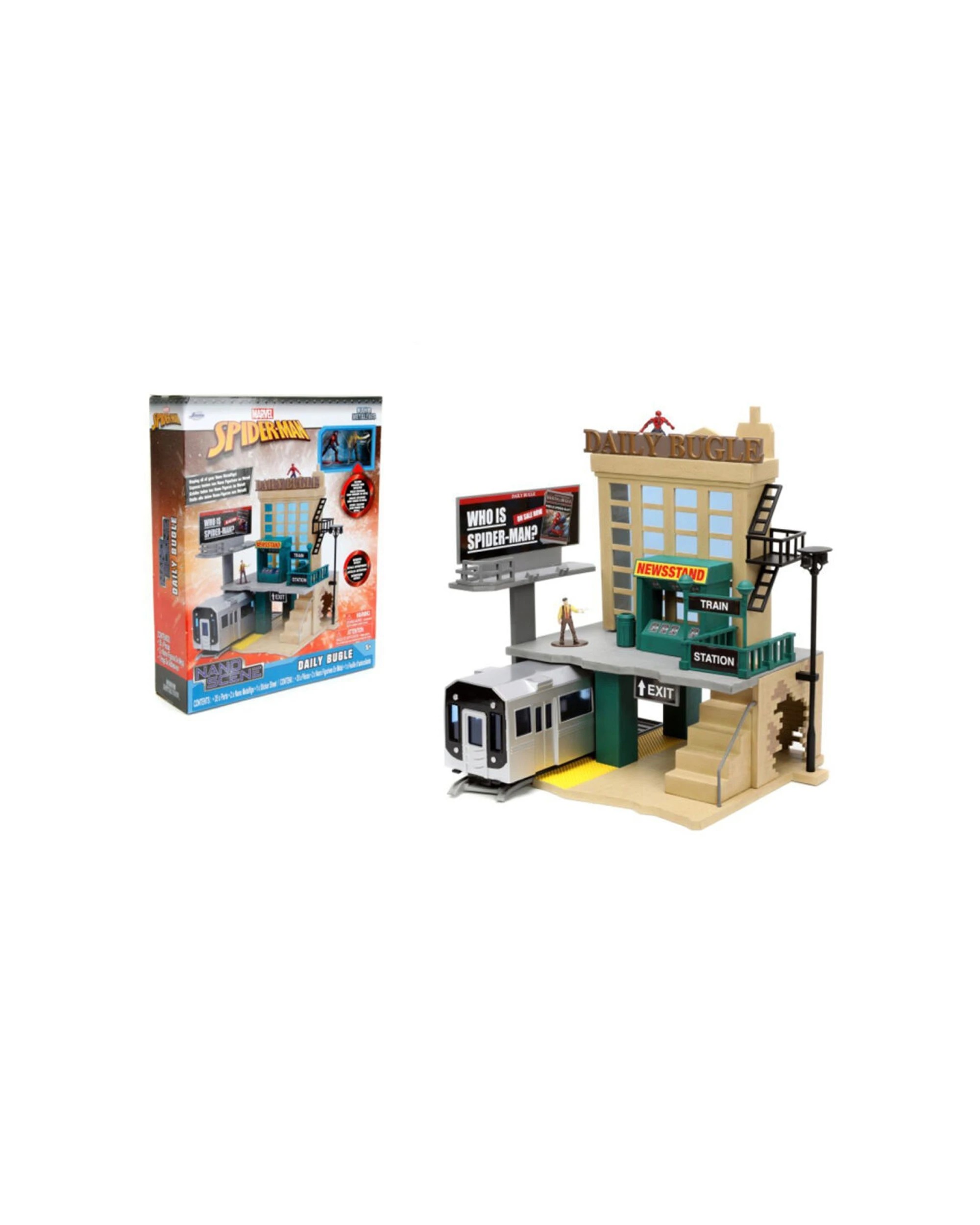 7 SPIDER-MAN Nano Scene NYC Deluxe With 2 Figures Action Figures Diorama 10 Inches
 - multi, 7 of 7