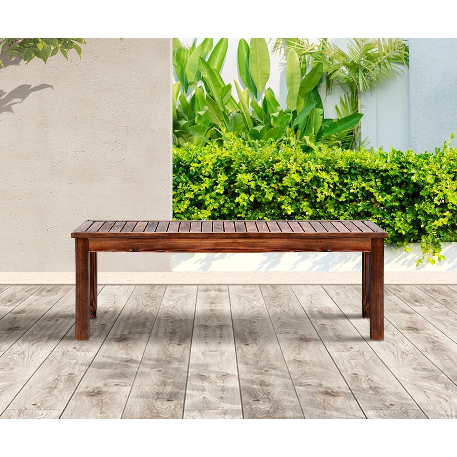 8 Livsip 120cm Garden Bench Outdoor Slatted Seat
 - Charcoal, 8 of 9