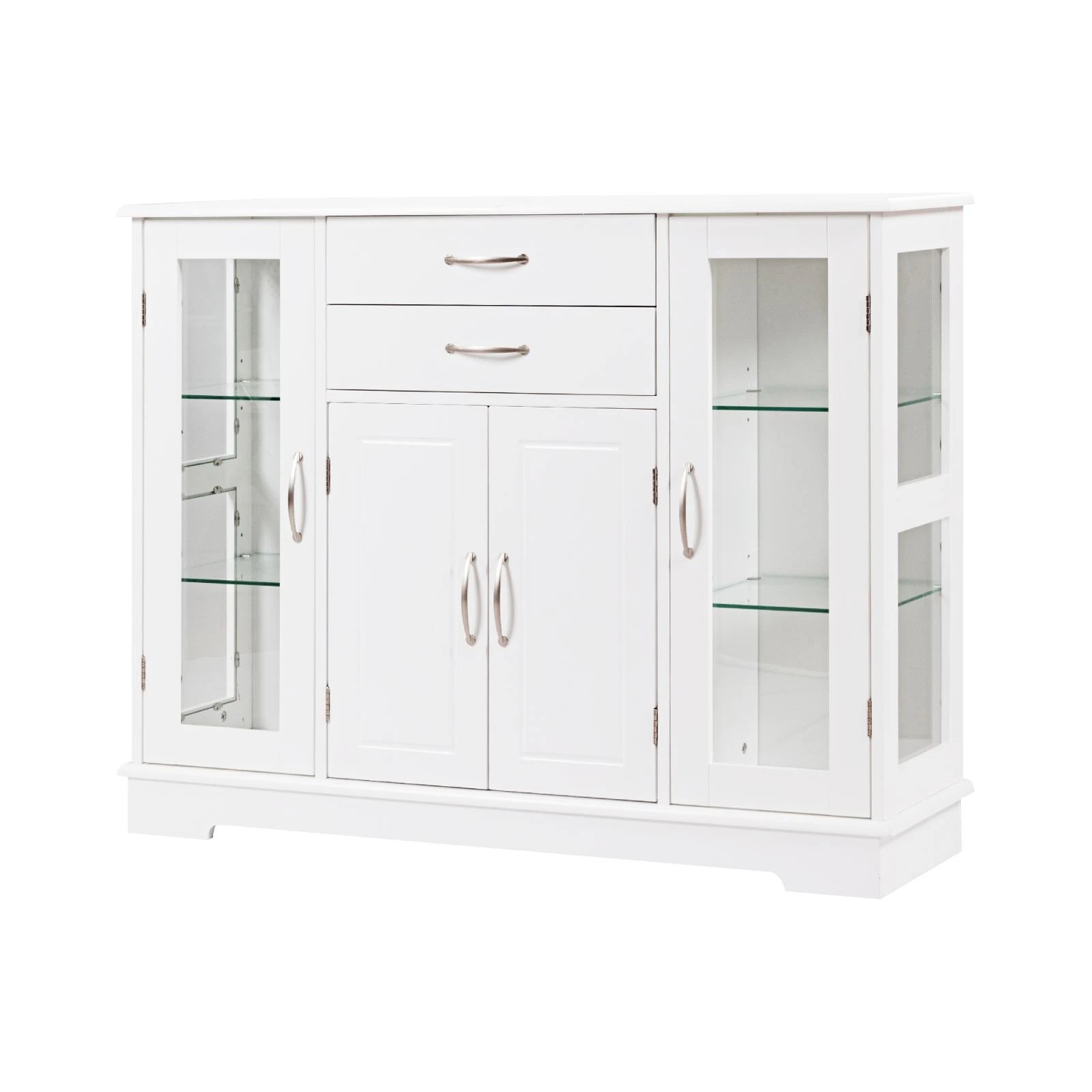 1 Costway Sideboard Display Cabinet Glass Doors, 1 of 5