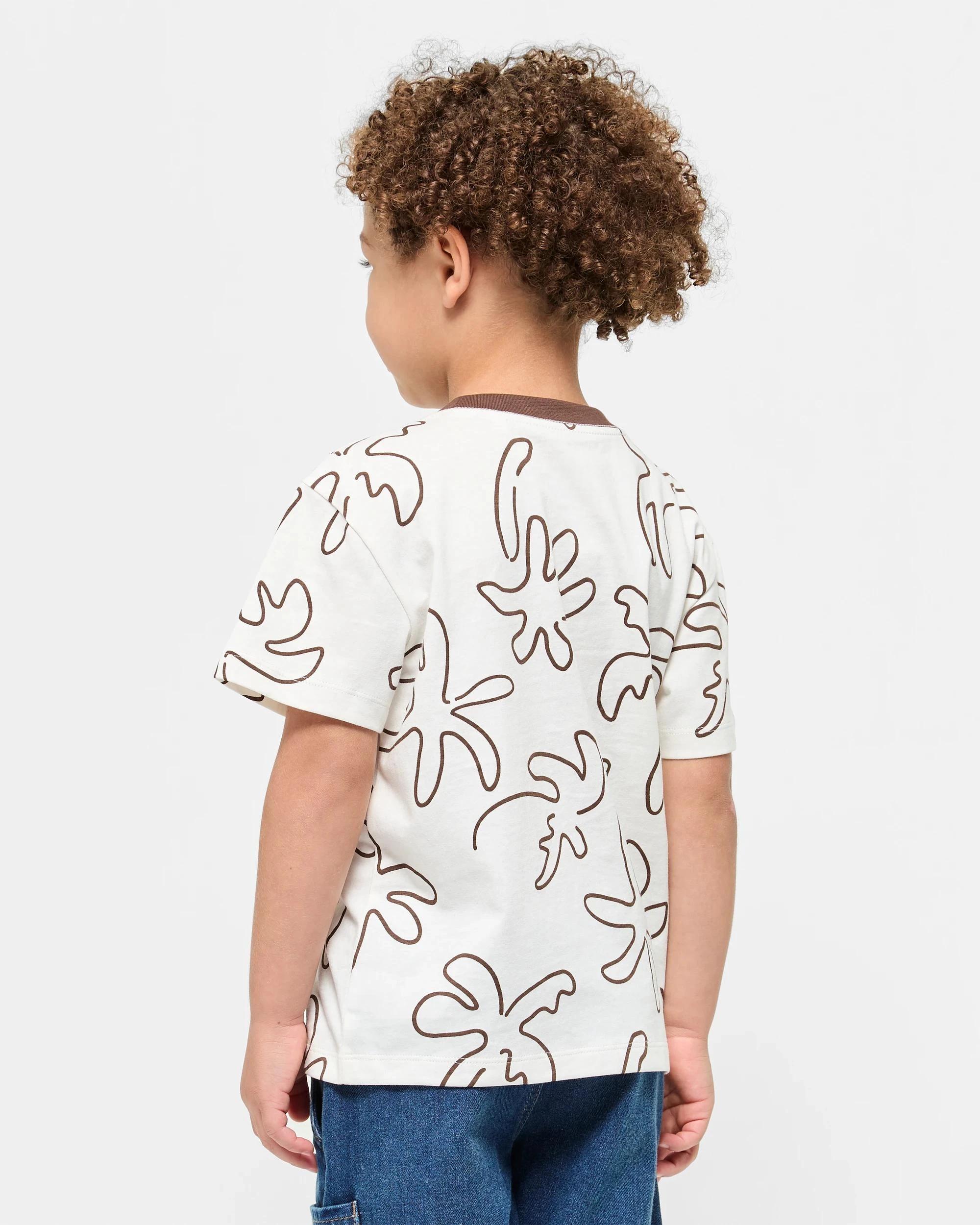 4 Target Australian Cotton T-shirts 3 pack BROWN / CREAM, 4 of 7