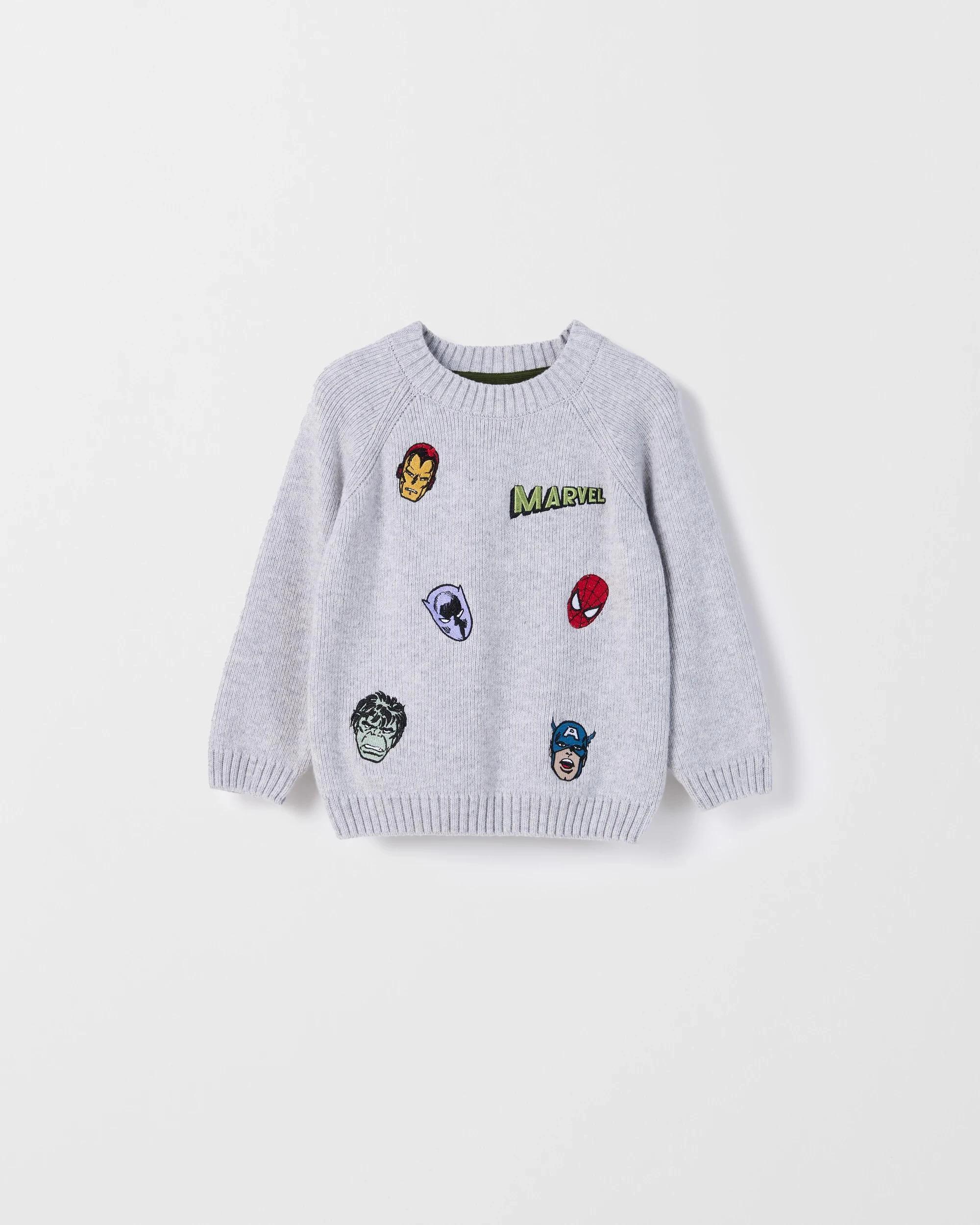 1 Marvel Australian Cotton Blend Long Sleeve Knit Jumper GREY MARLE, 1 of 1