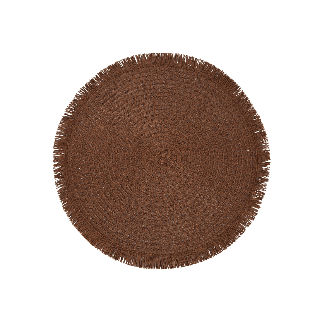 1 Mocha Fringed Placemat, 1 of 3